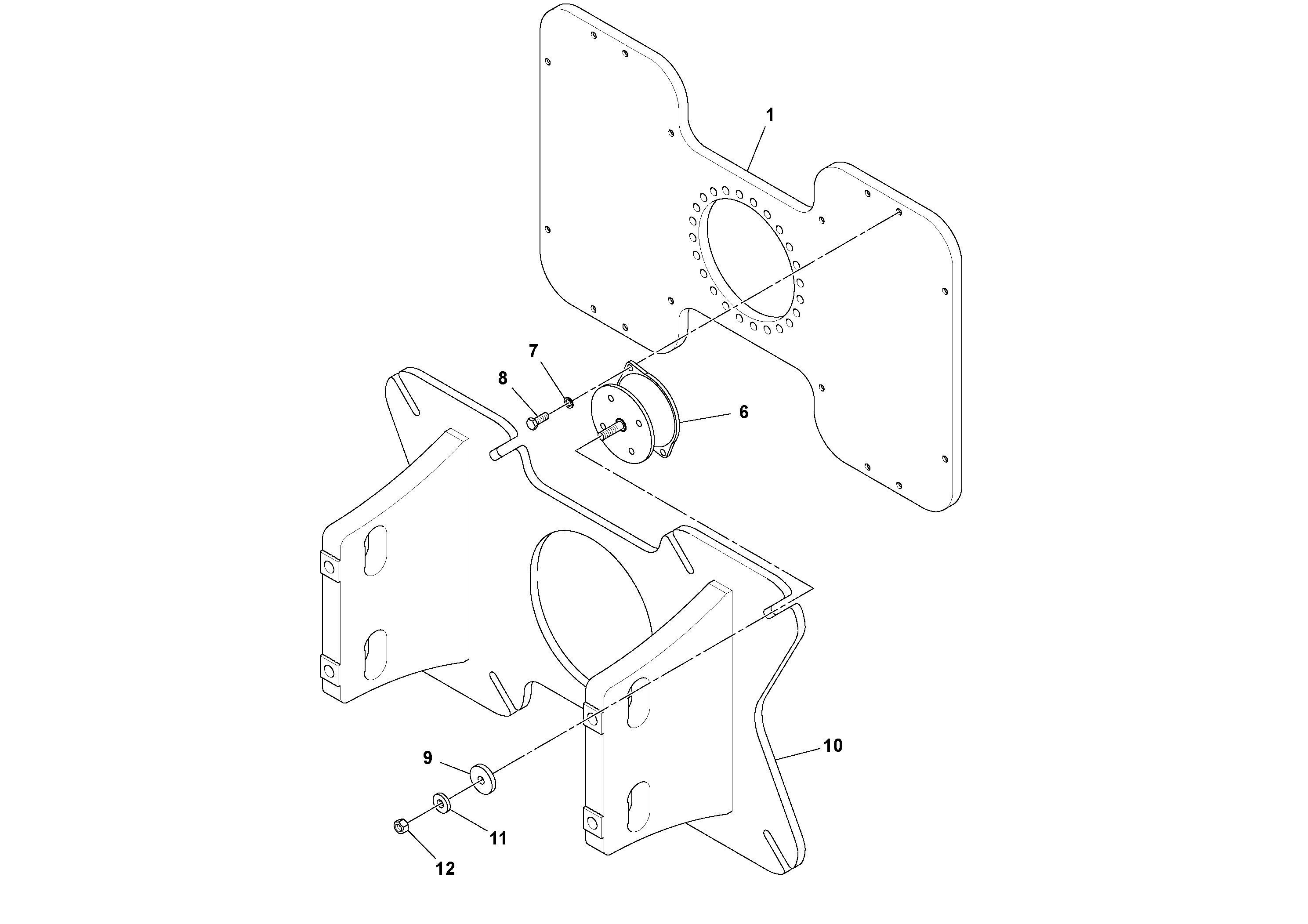 Схема запчастей Volvo SD160DX/SD190/SD200 S/N 197386 - - 106734 Carrier Assembly 