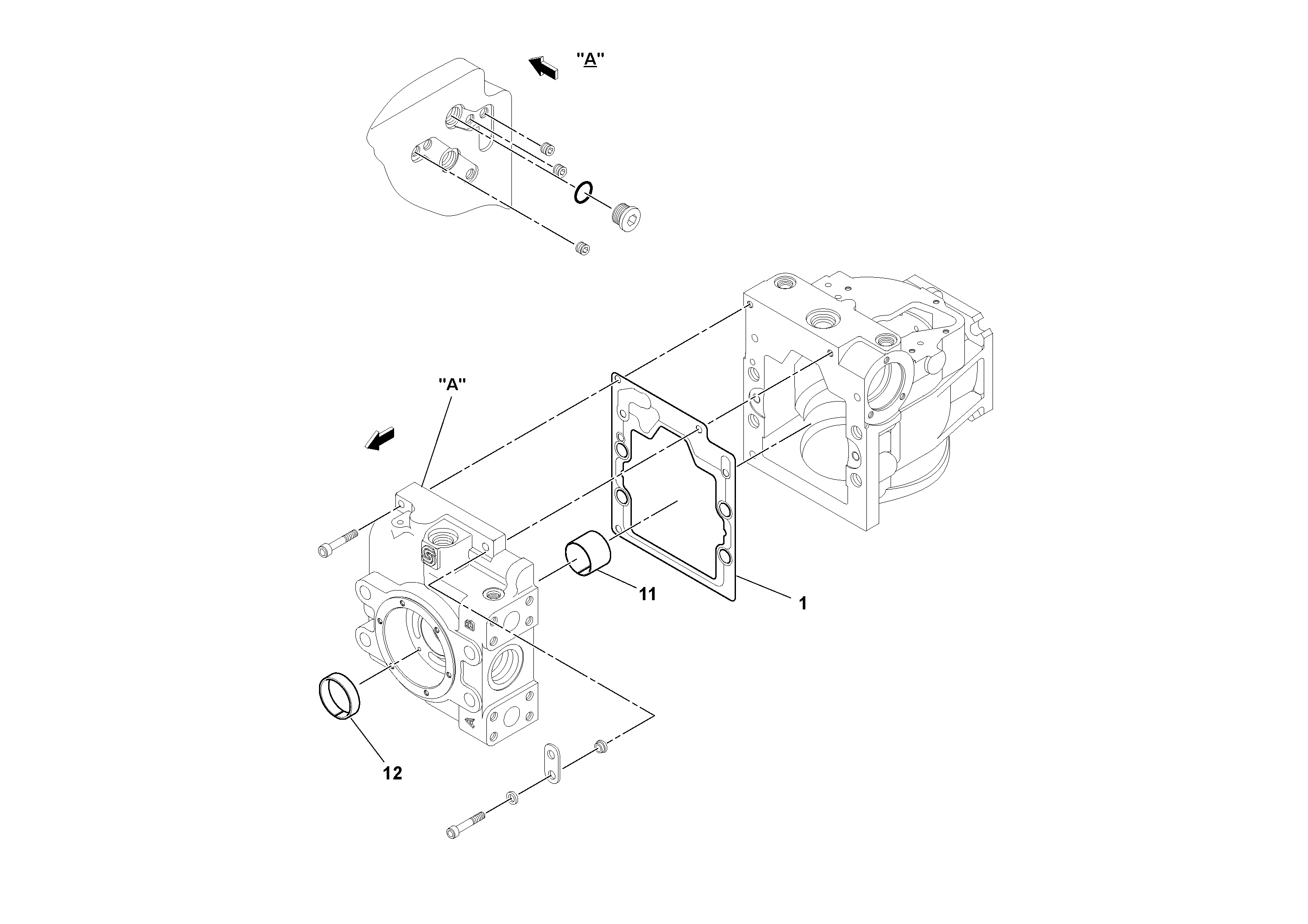 Схема запчастей Volvo SD160DX/SD190/SD200 S/N 197386 - - 47432 Vibration Pump 