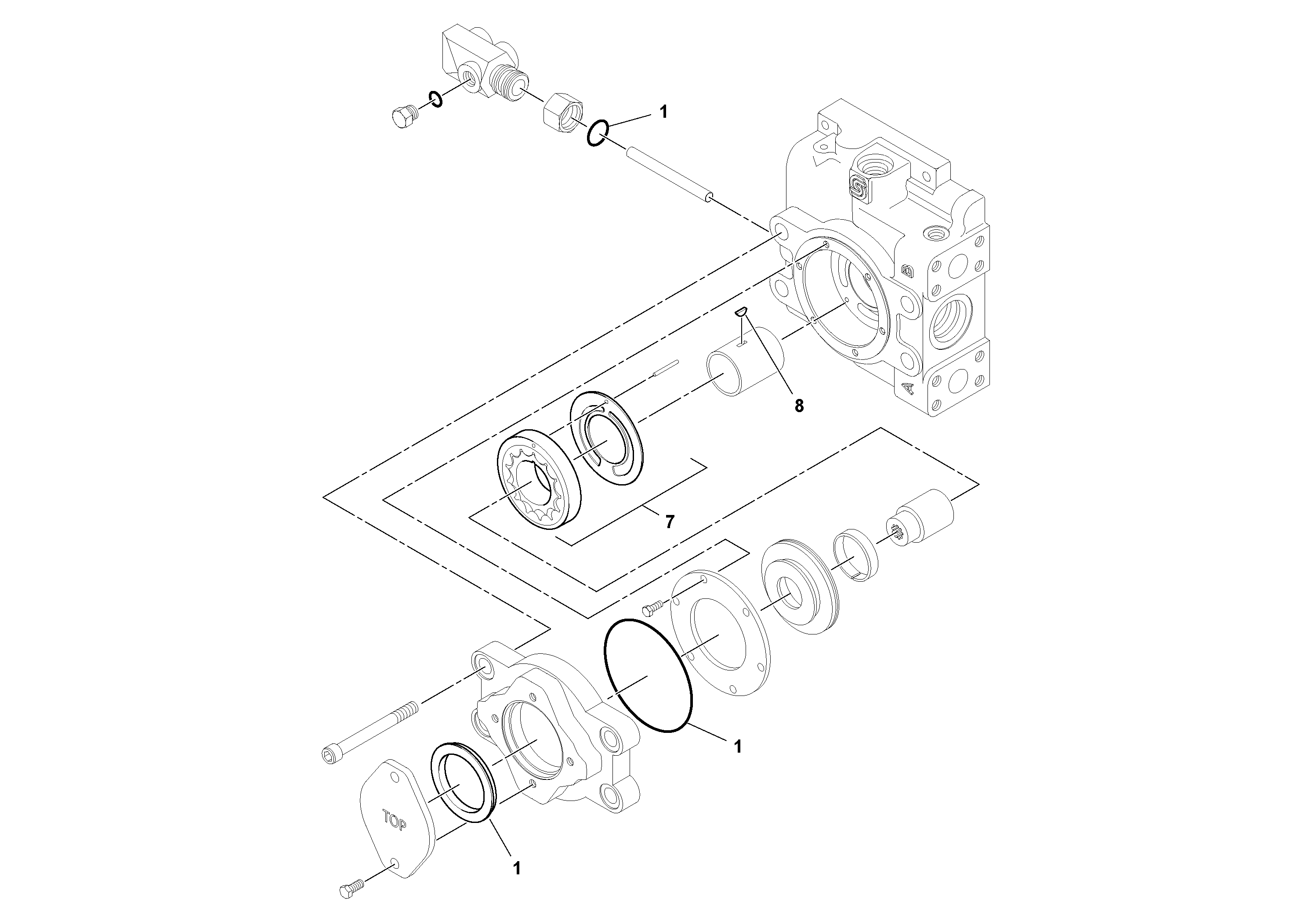 Схема запчастей Volvo SD160DX/SD190/SD200 S/N 197386 - - 93700 Vibration Pump 