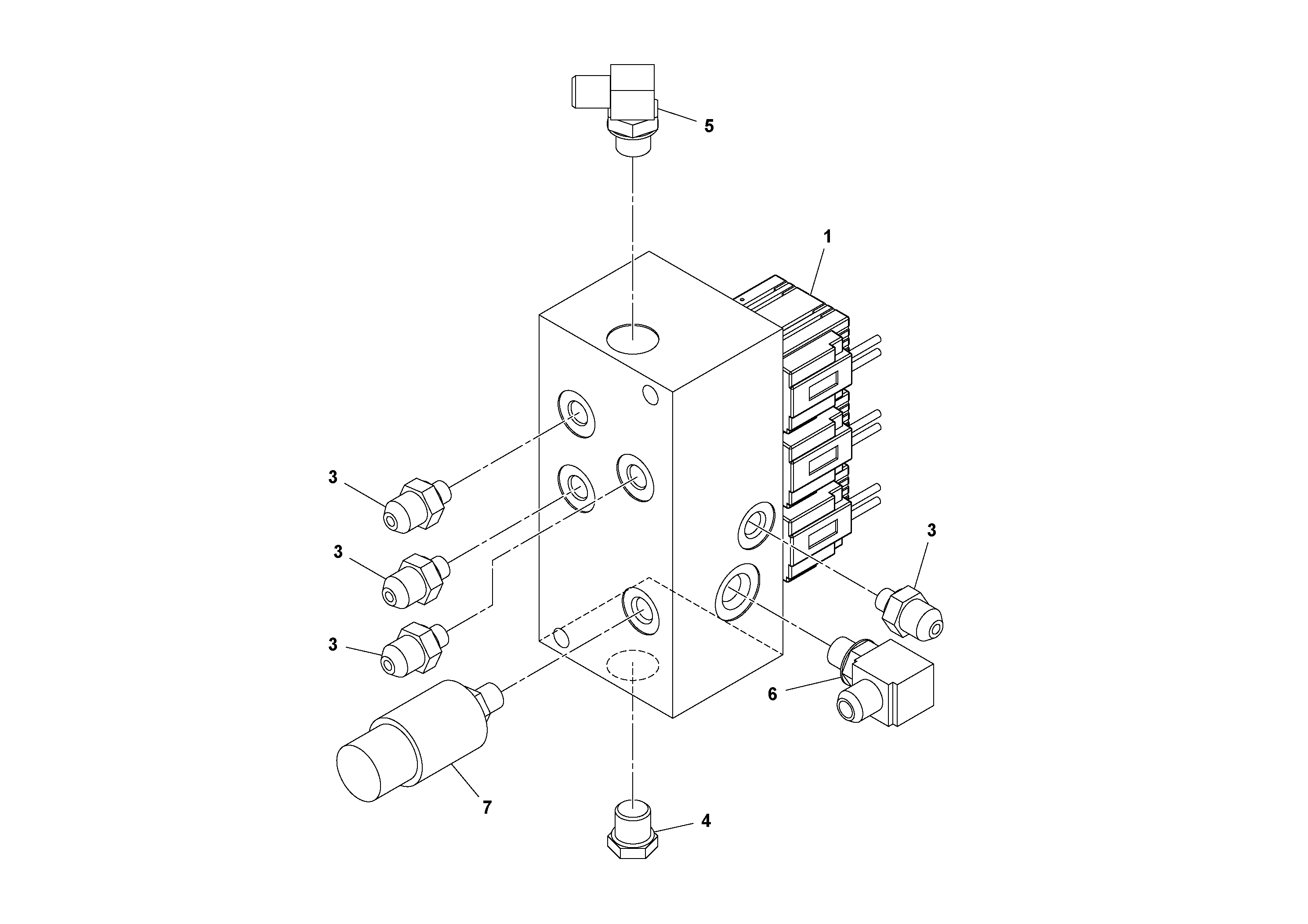 Схема запчастей Volvo SD160DX/SD190/SD200 S/N 197386 - - 93699 Brake/shunt Valve Assembly 