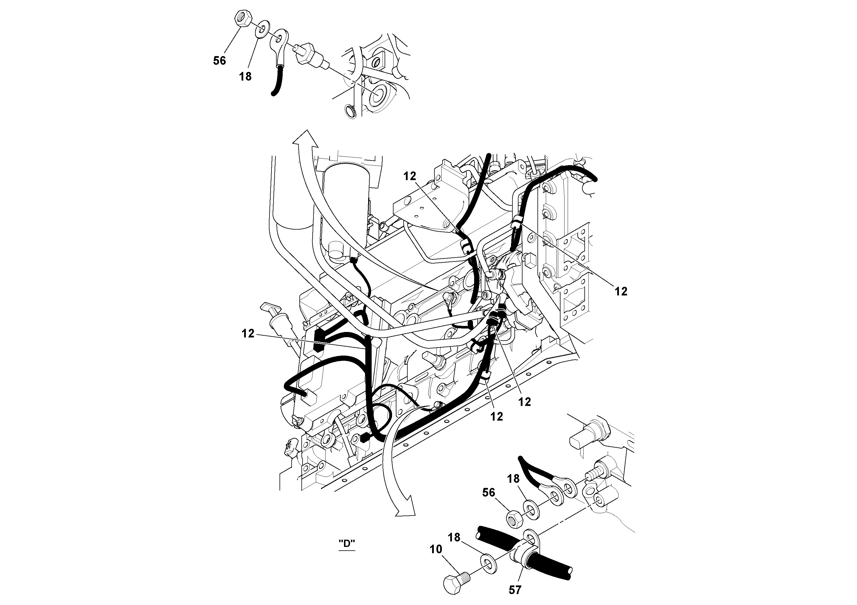 Схема запчастей Volvo SD160DX/SD190/SD200 S/N 197386 - - 59359 Electrical Installation 