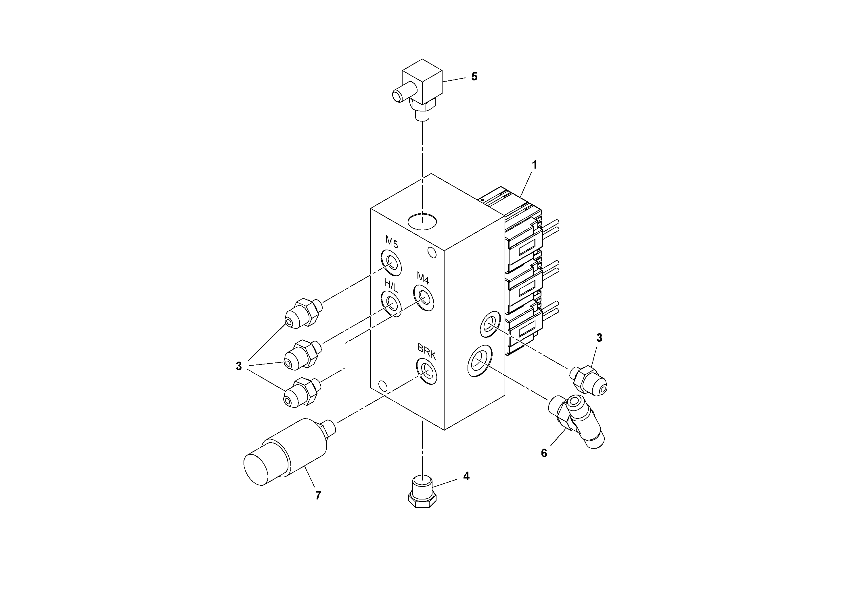 Схема запчастей Volvo SD115D/SD115F S/N 23273 - - 75096 Brake/shunt Valve Assembly 