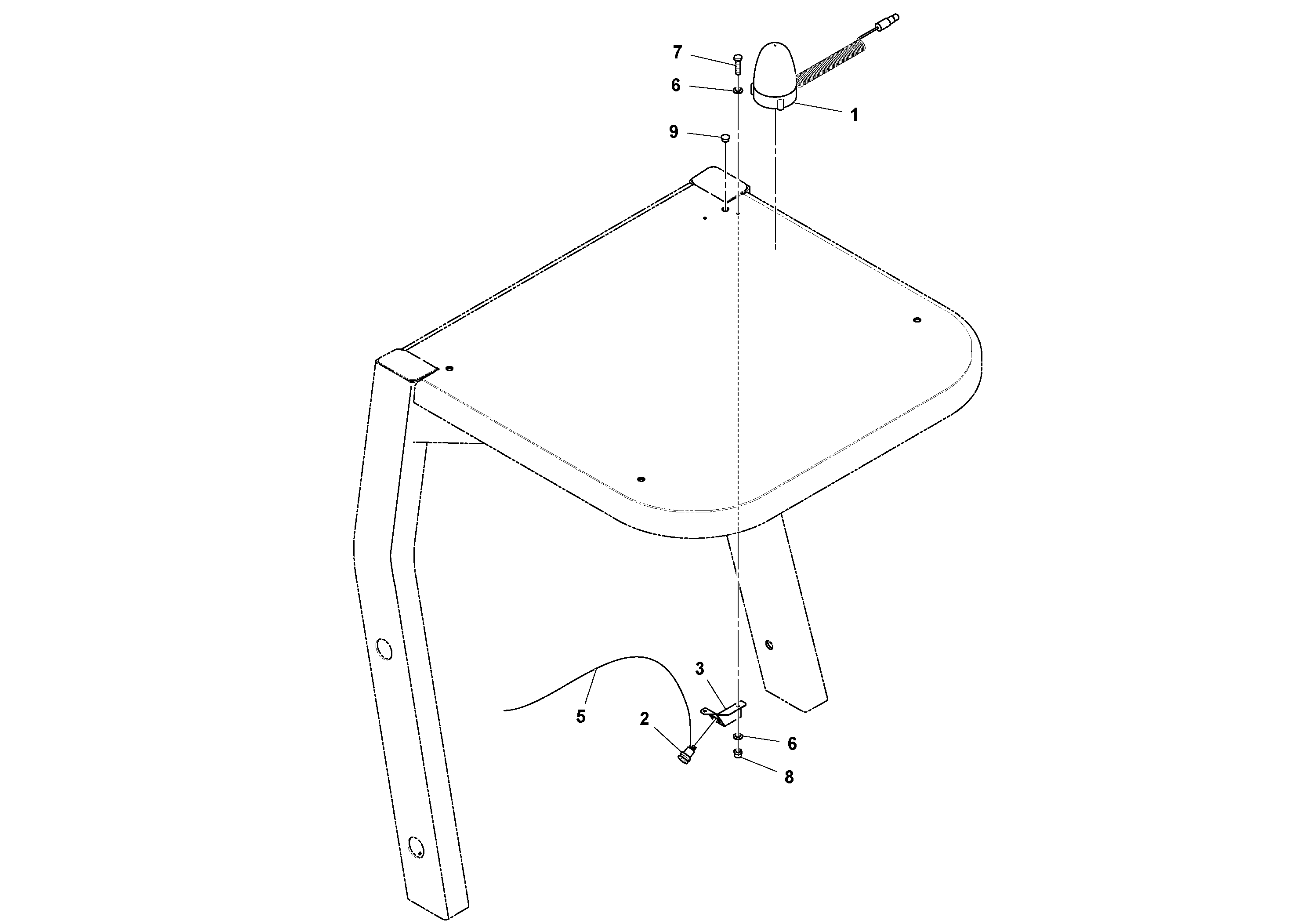 Схема запчастей Volvo SD115D/SD115F S/N 23273 - - 68529 Rotating beacon Installation 