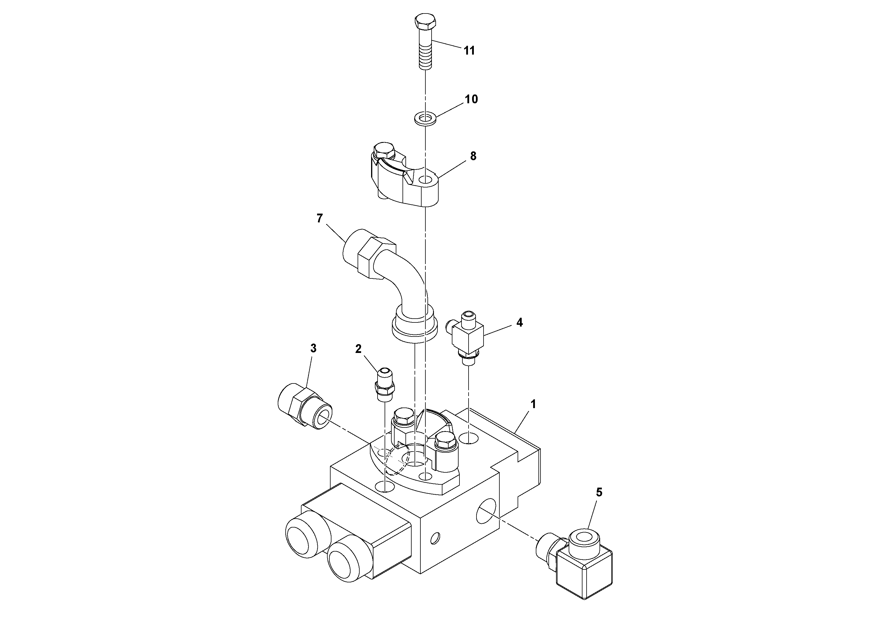 Схема запчастей Volvo SD130D/DX/F S/N 600012 - - 85119 Traction Control Valve Assembly 