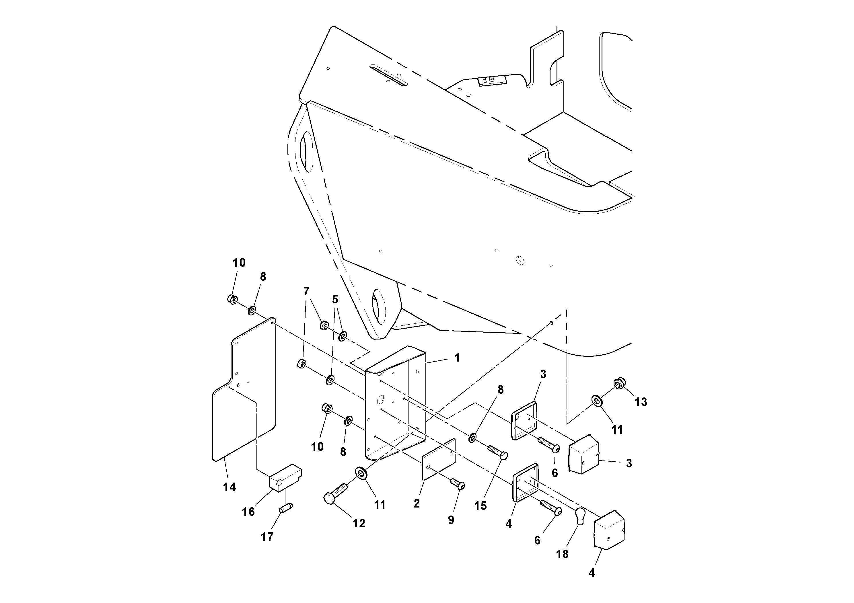Схема запчастей Volvo SD130D/DX/F S/N 600012 - - 85078 LH Rear Signal Assembly 