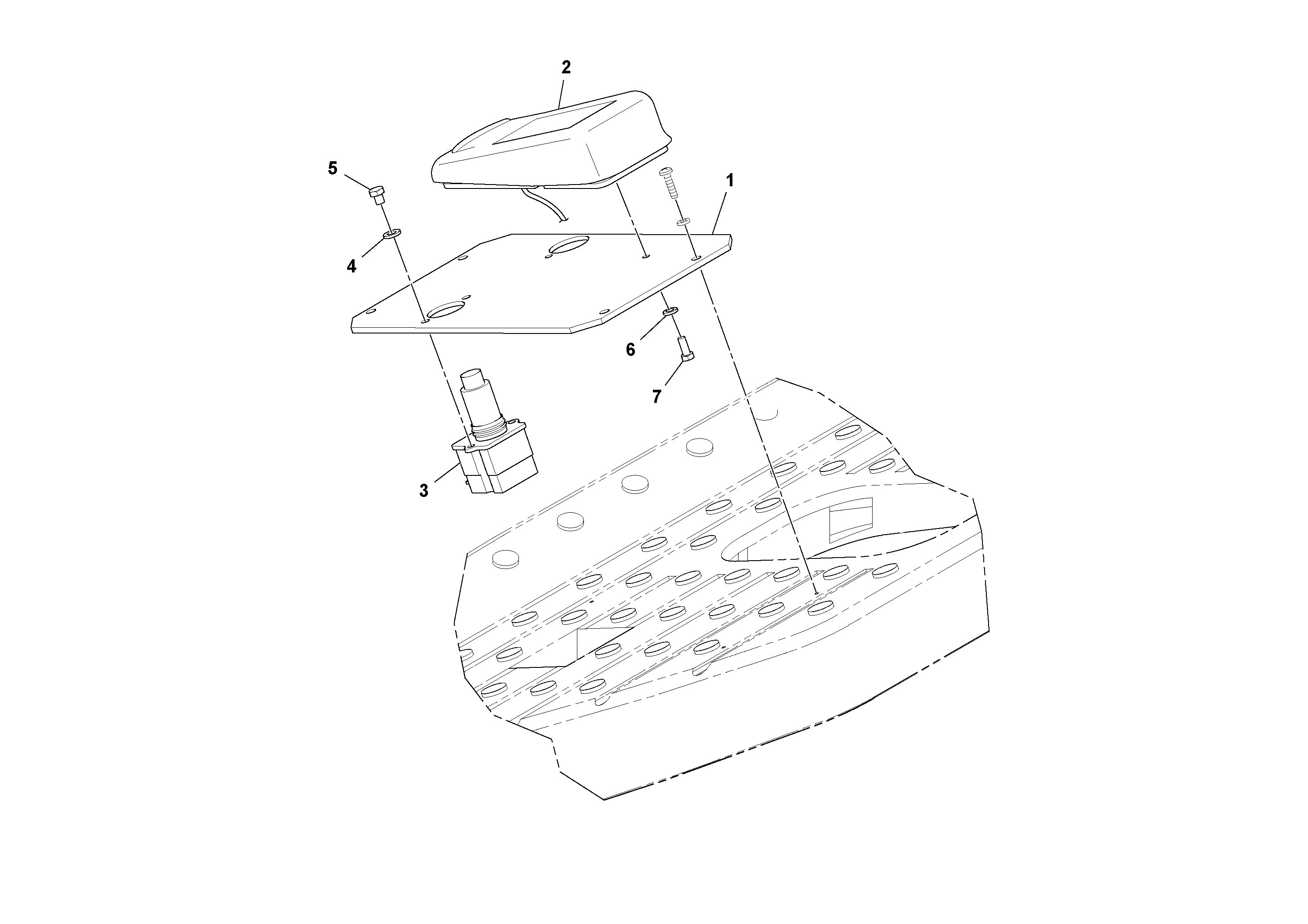 Схема запчастей Volvo SD130D/DX/F S/N 600012 - - 82342 Foot Pedal Assembly 