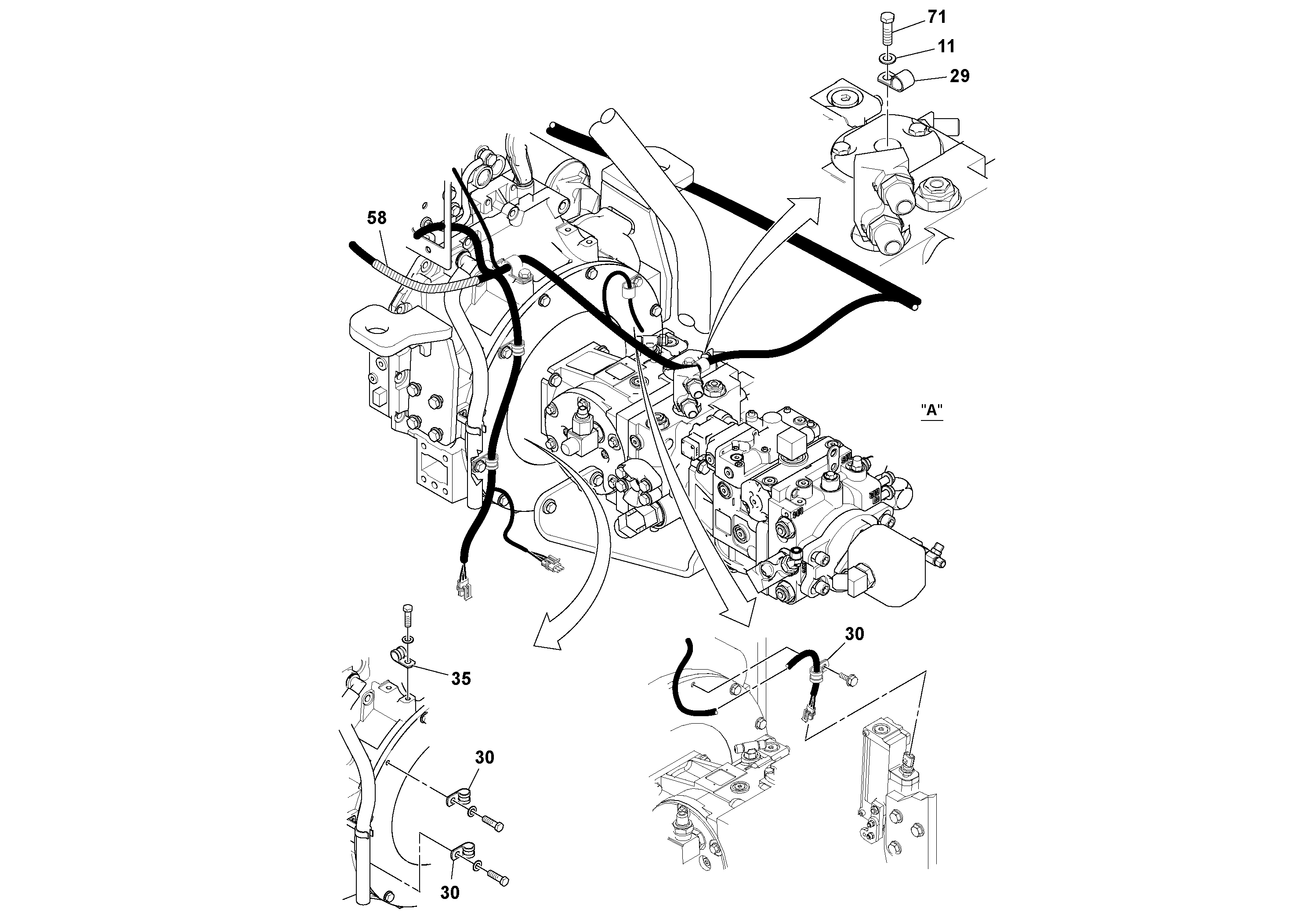 Схема запчастей Volvo SD130D/DX/F S/N 600012 - - 90651 Electrical Installation 