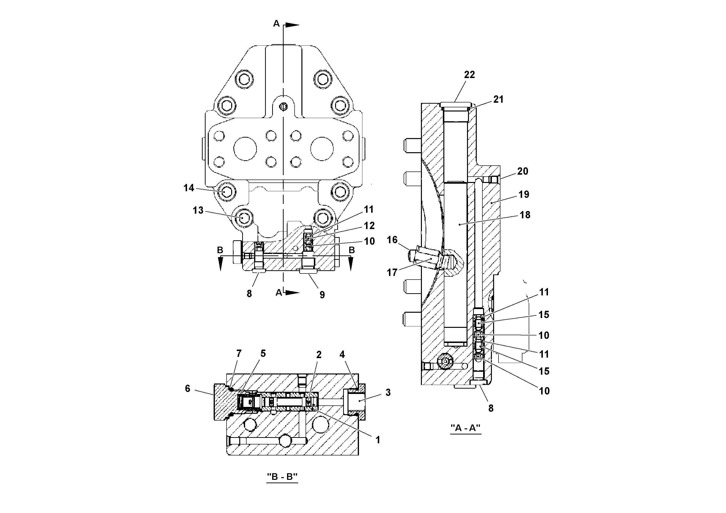 Схема запчастей Volvo SD130D/DX/F S/N 600012 - - 90008 Drum Drive Motor 