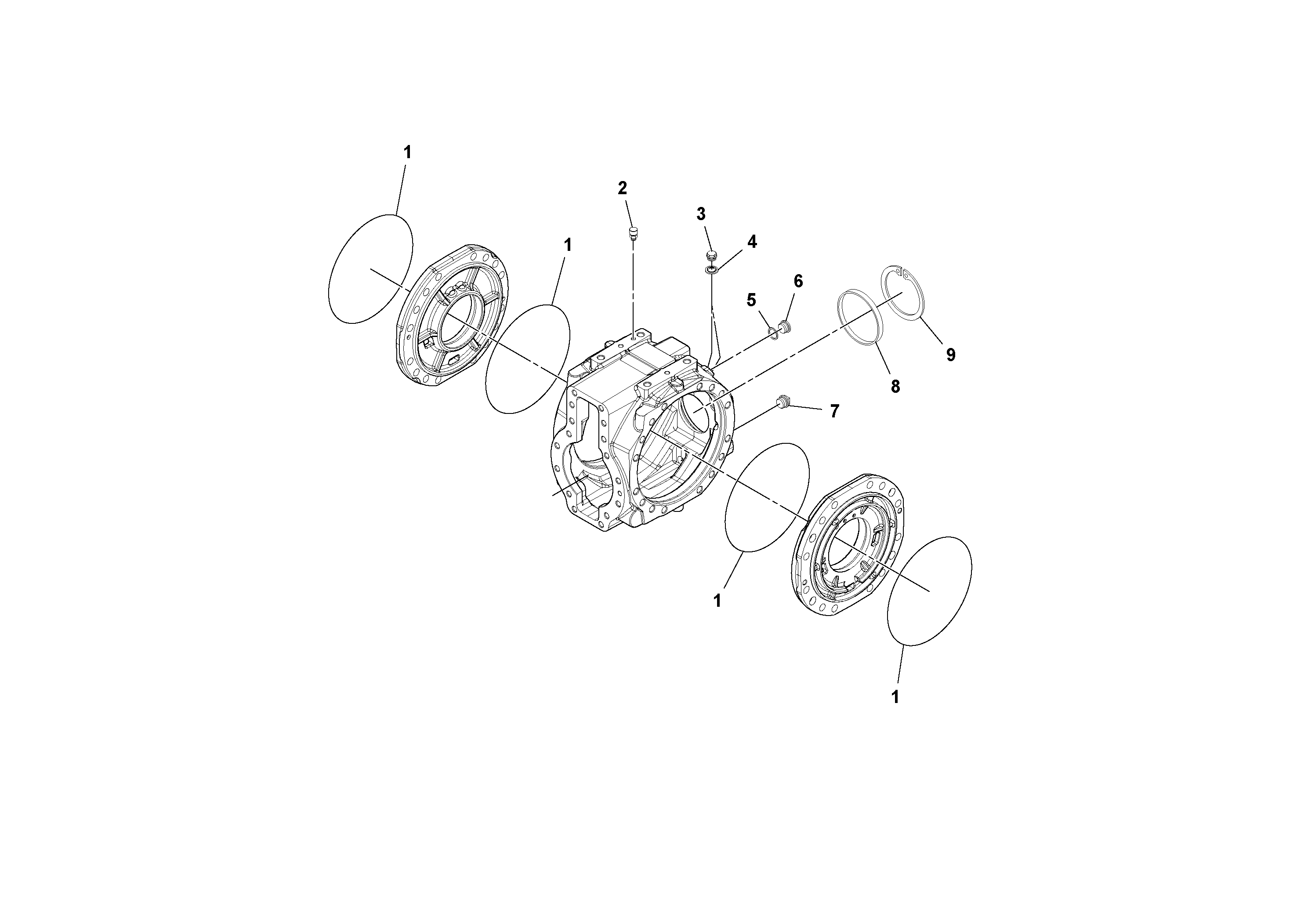 Схема запчастей Volvo SD130D/DX/F S/N 600012 - - 88265 Мост (ось) 