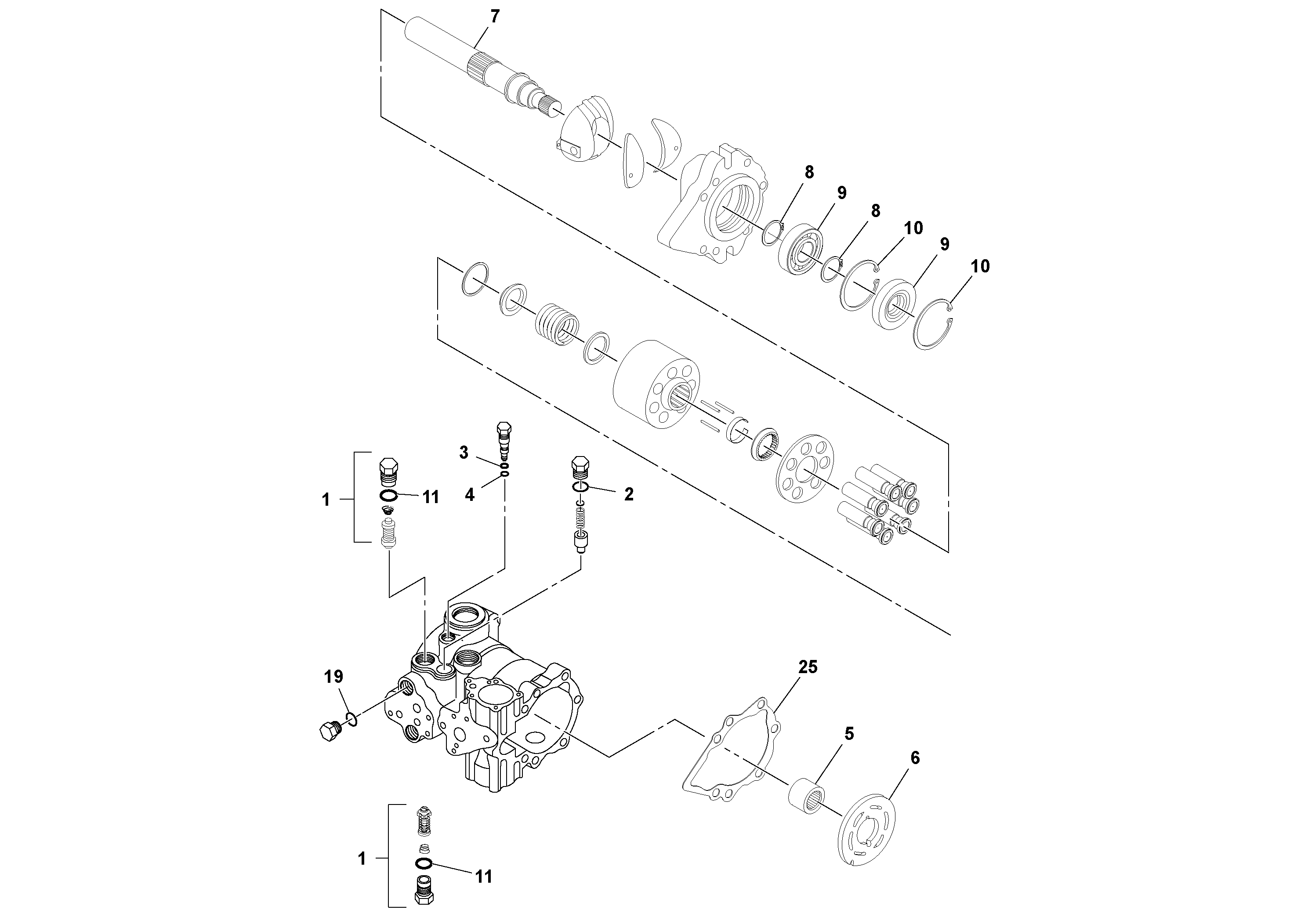 Схема запчастей Volvo SD130D/DX/F S/N 600012 - - 82447 Vibration Pump 