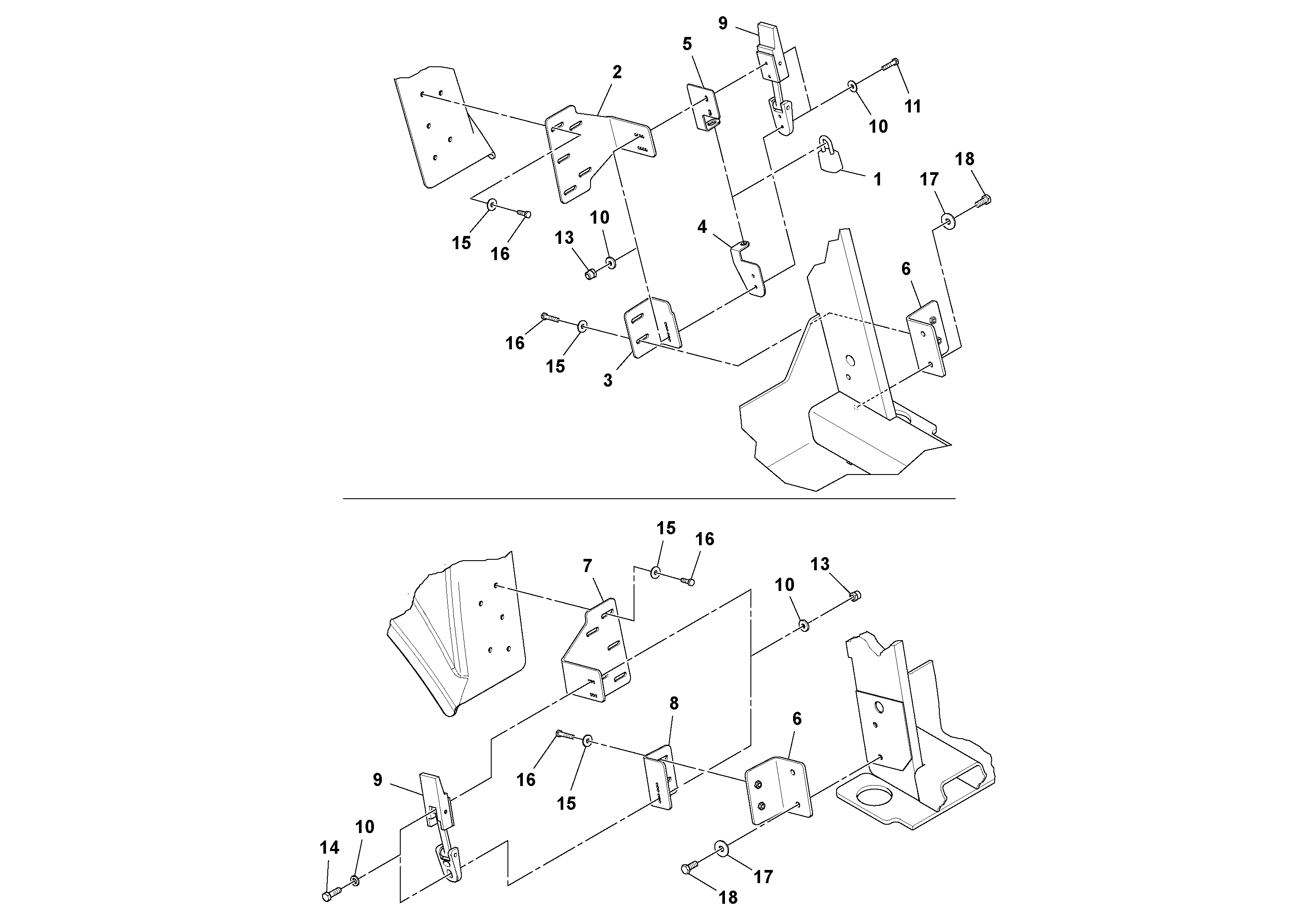 Схема запчастей Volvo SD130D/DX/F S/N 600012 - - 81596 No ROPS/hood lock installation 