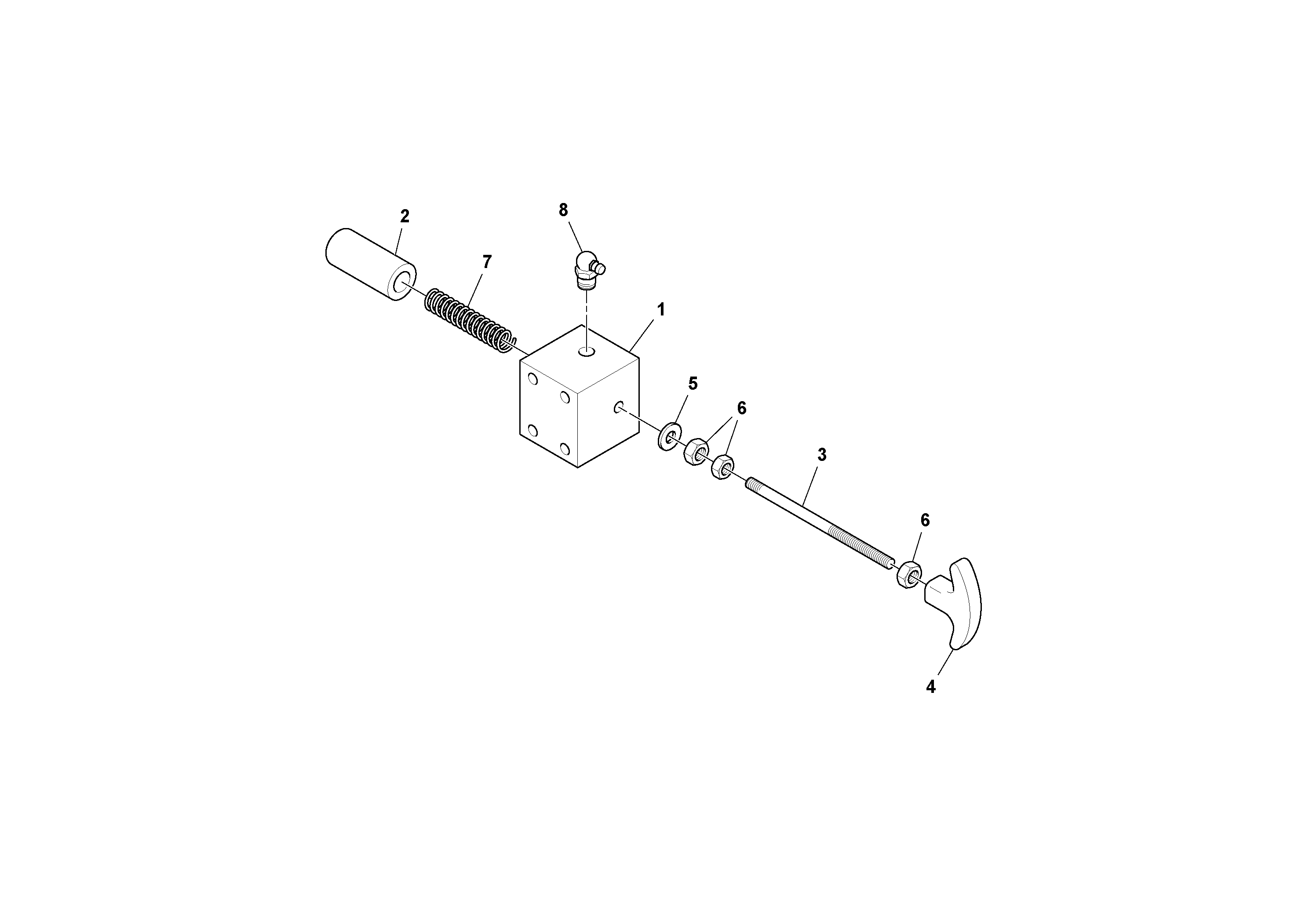 Схема запчастей Volvo SD130D/DX/F S/N 600012 - - 82544 Prop Pin Block Assembly 