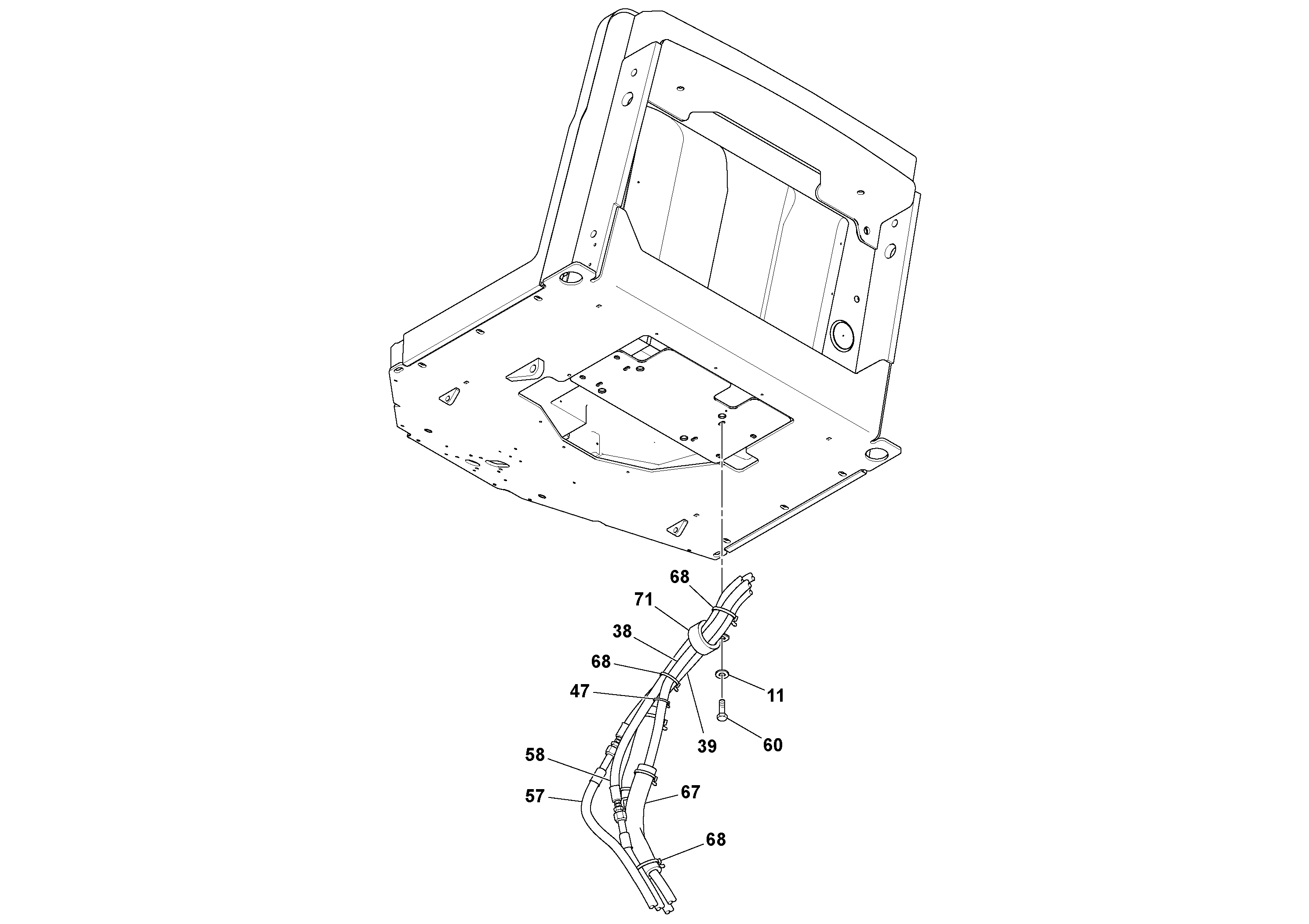 Схема запчастей Volvo SD130D/DX/F S/N 600012 - - 87277 Heater and air conditioning installation 