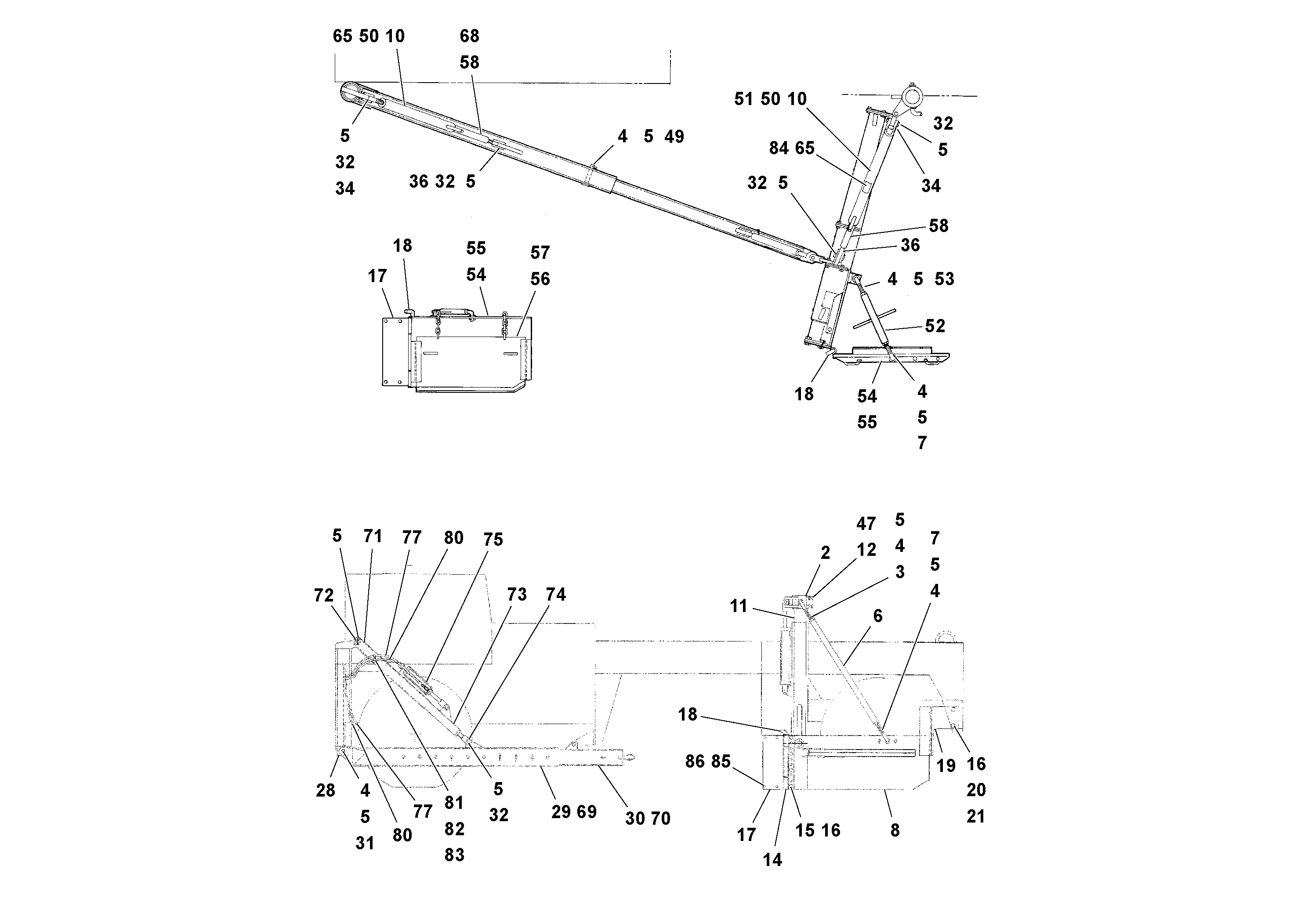 Схема запчастей Volvo RW100A S/N 196960 - - 91939 Strike-off Support Installation 