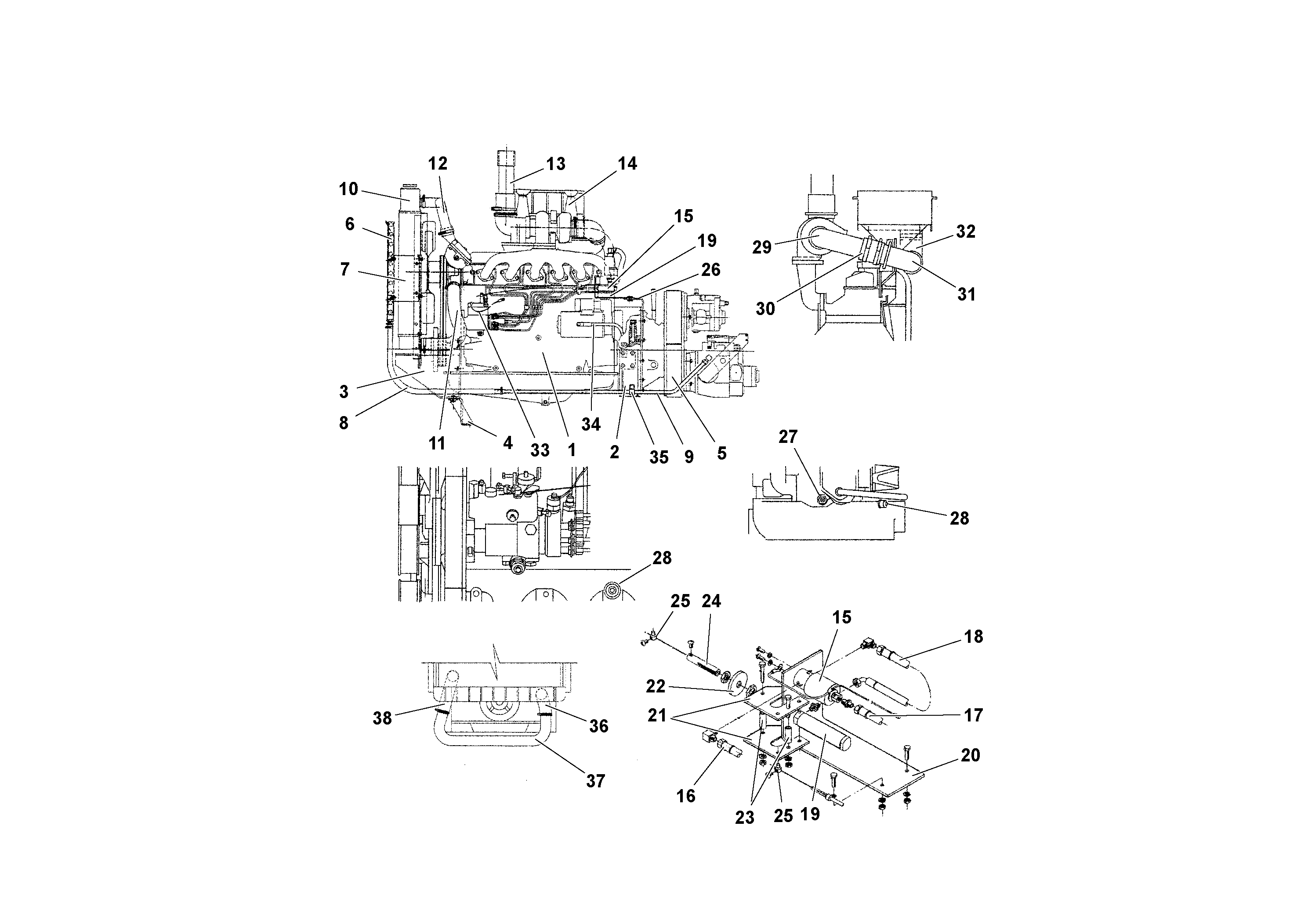 Схема запчастей Volvo RW195D S/N 197517- - 9662 Engine Assemblies 