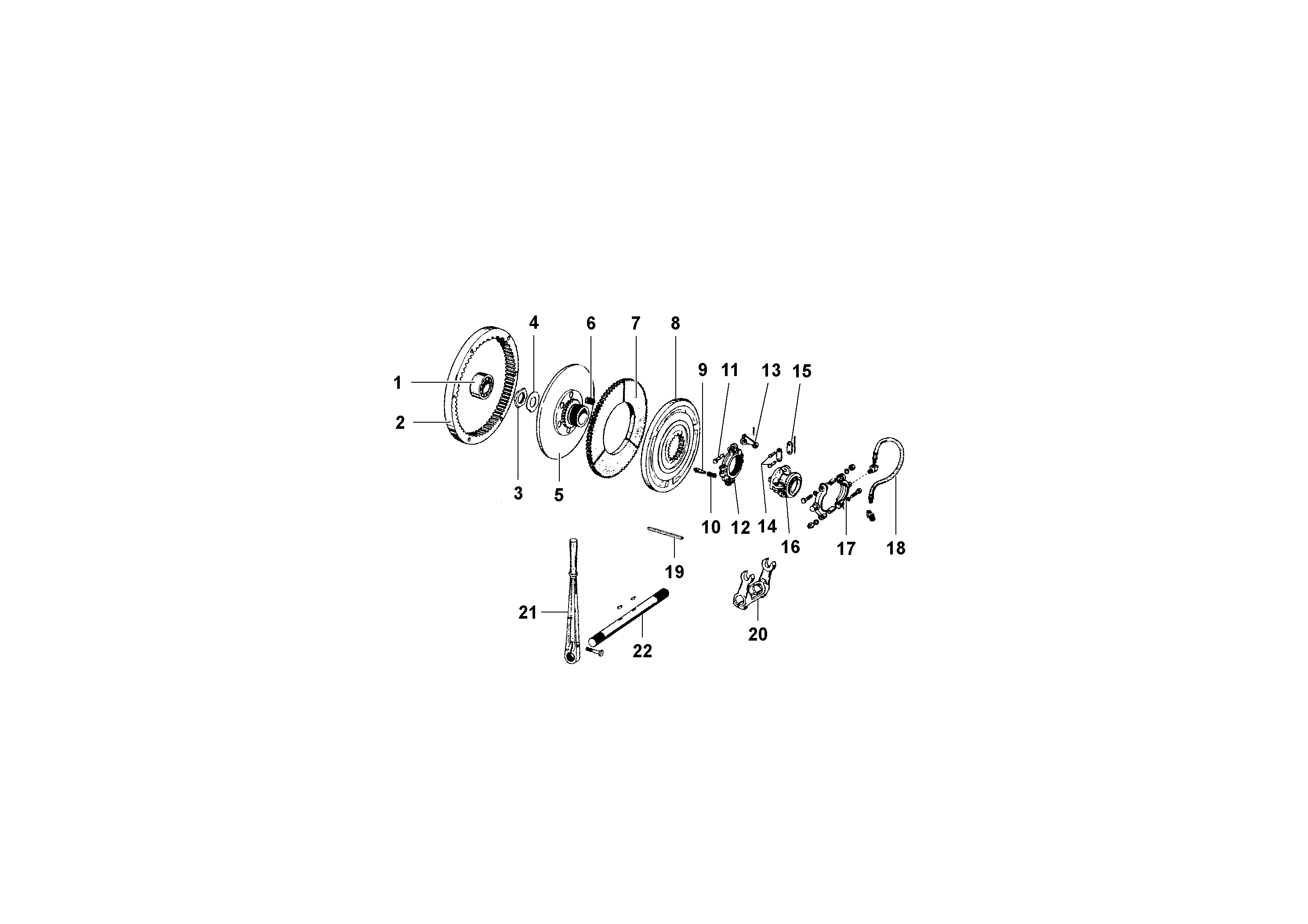Схема запчастей Volvo RW195D S/N 197517- - 53854 Power Take-off and Clutch Assembly 