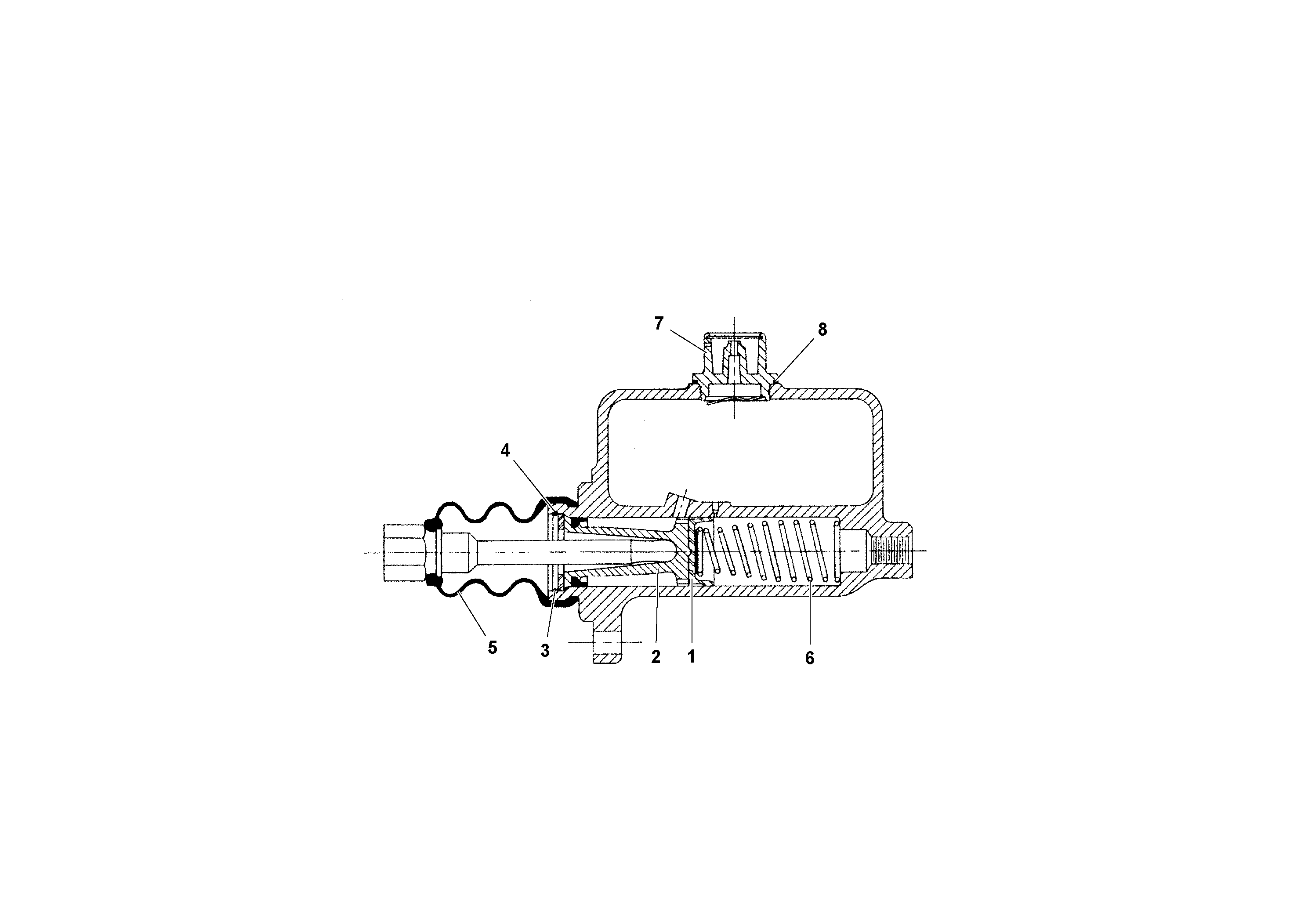 Схема запчастей Volvo RW195D S/N 197517- - 21576 Master Brake Cylinder 