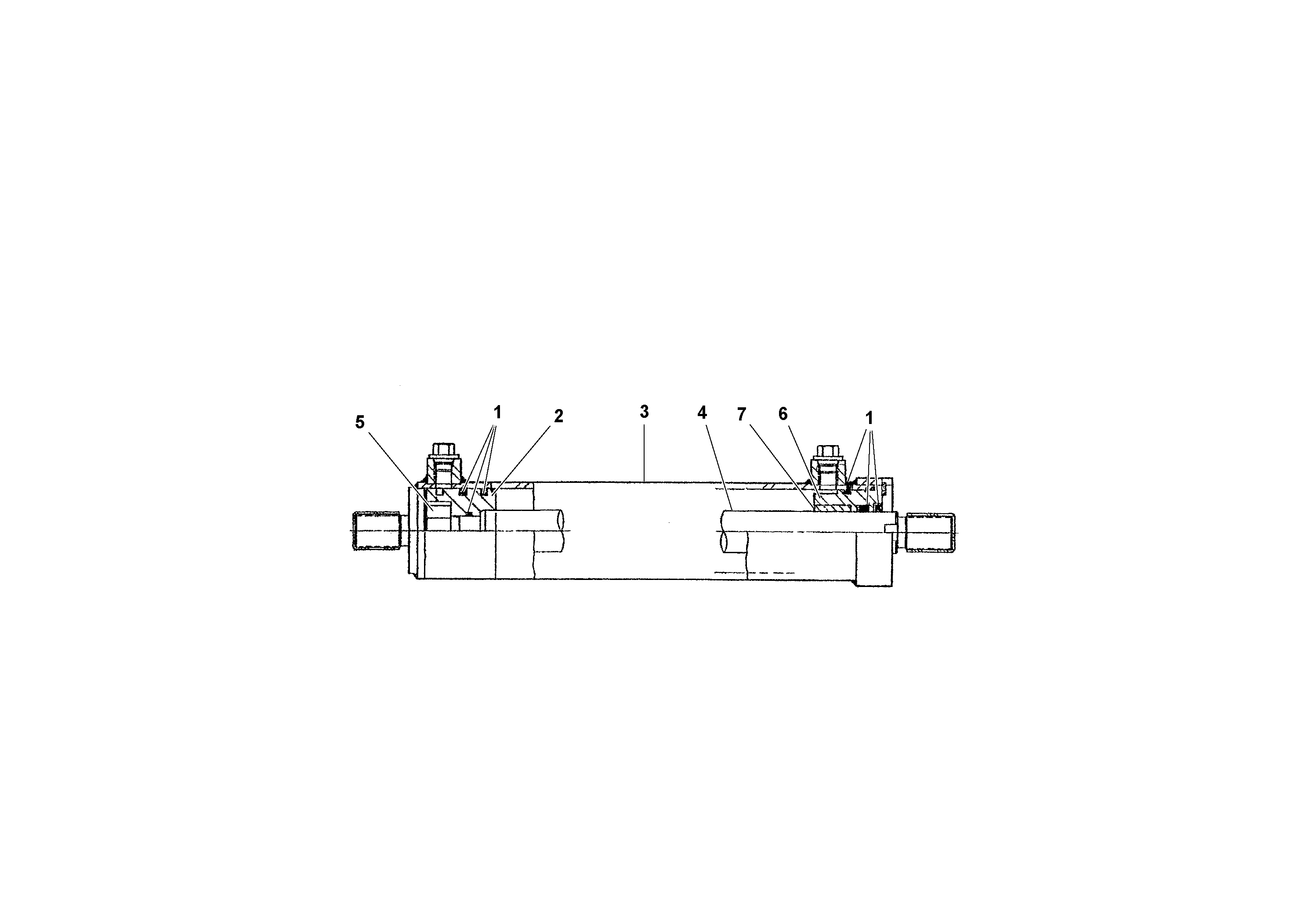Схема запчастей Volvo RW195D S/N 197517- - 56736 Steering Hydraulic Cylinder 