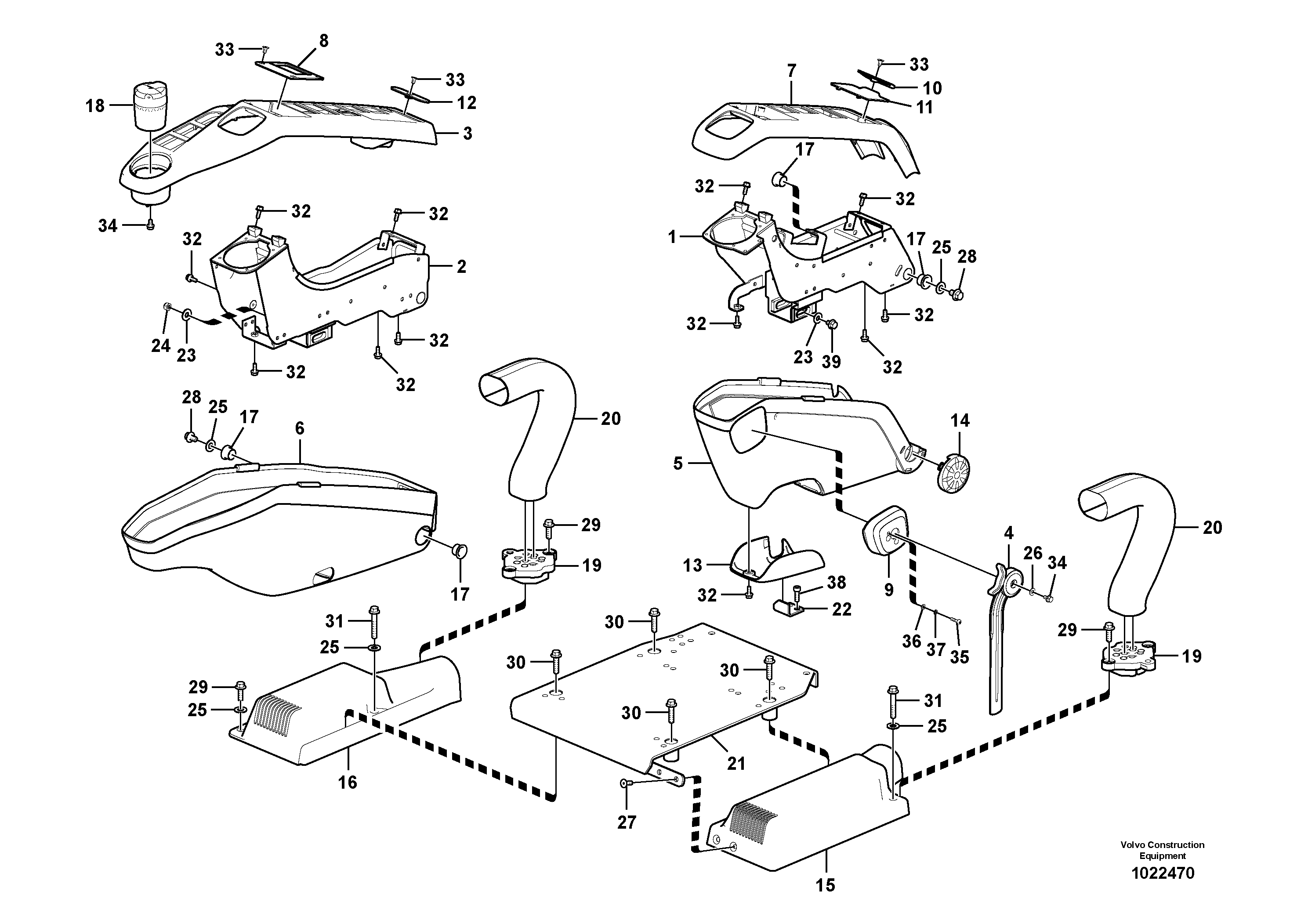 Схема запчастей Volvo PL4611 - 413 Instrument panel, control panel 