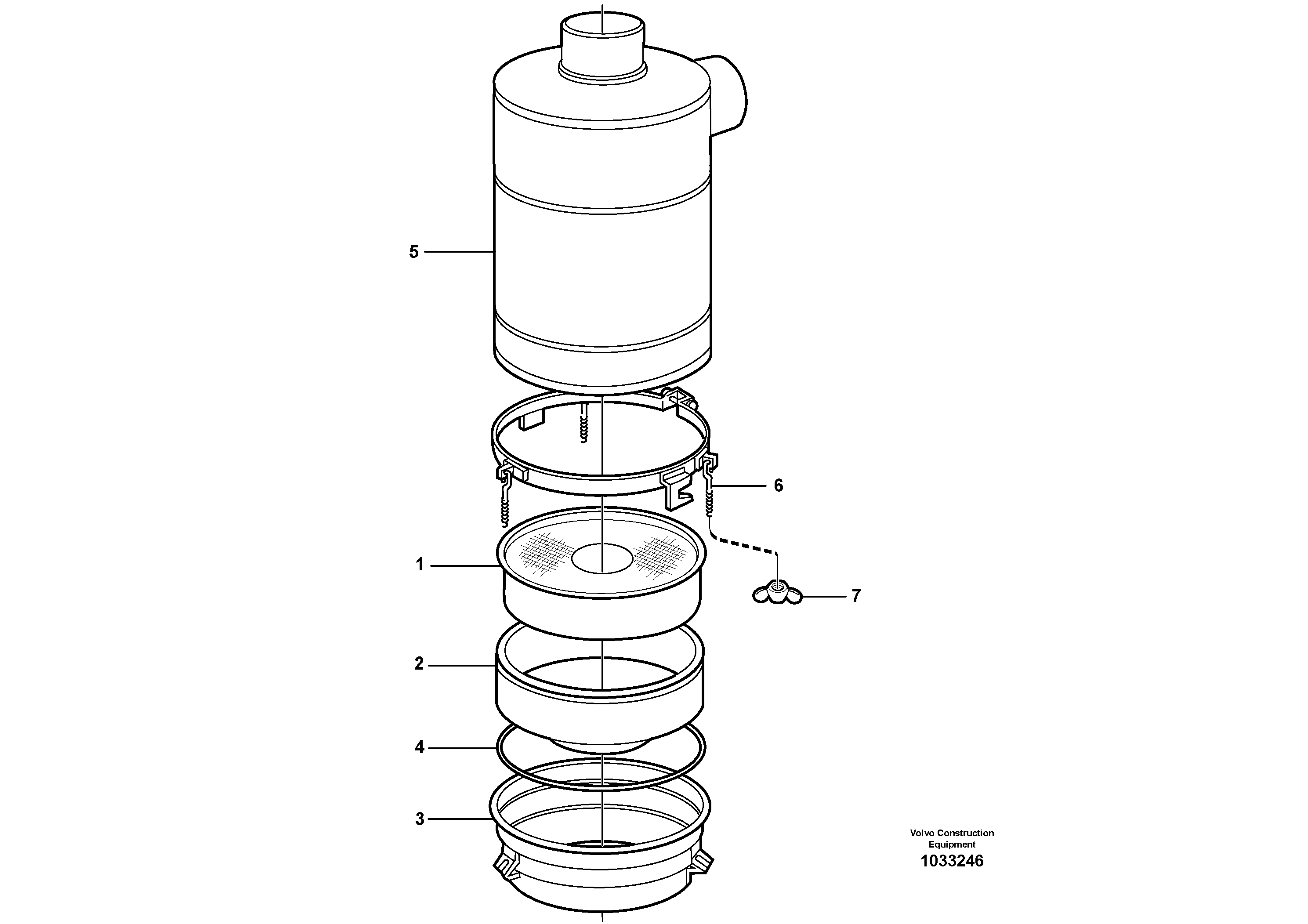 Схема запчастей Volvo PL4611 - 47169 Oil bath air filter 