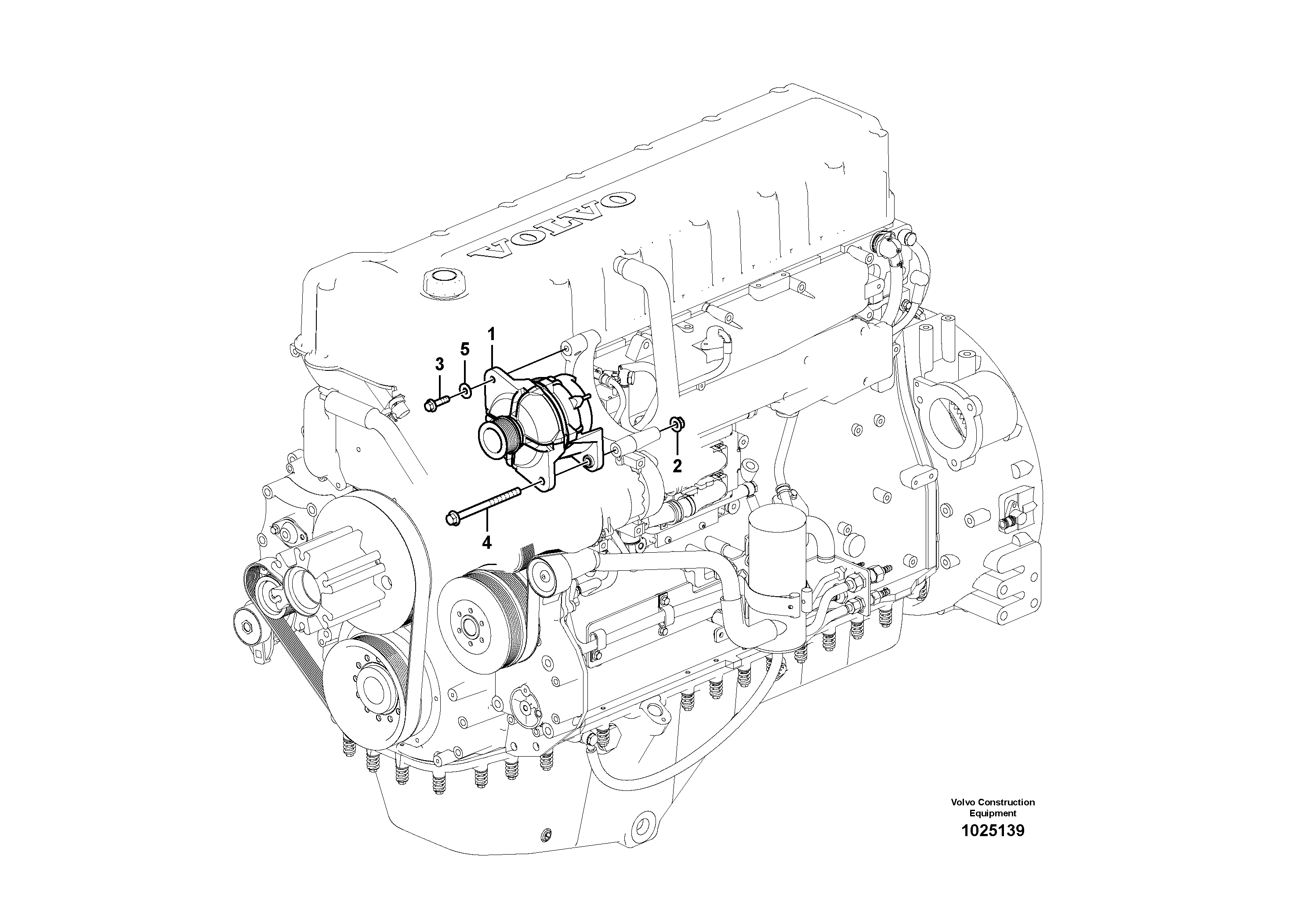 Схема запчастей Volvo PL4611 - 101690 Alternator with assembling details 