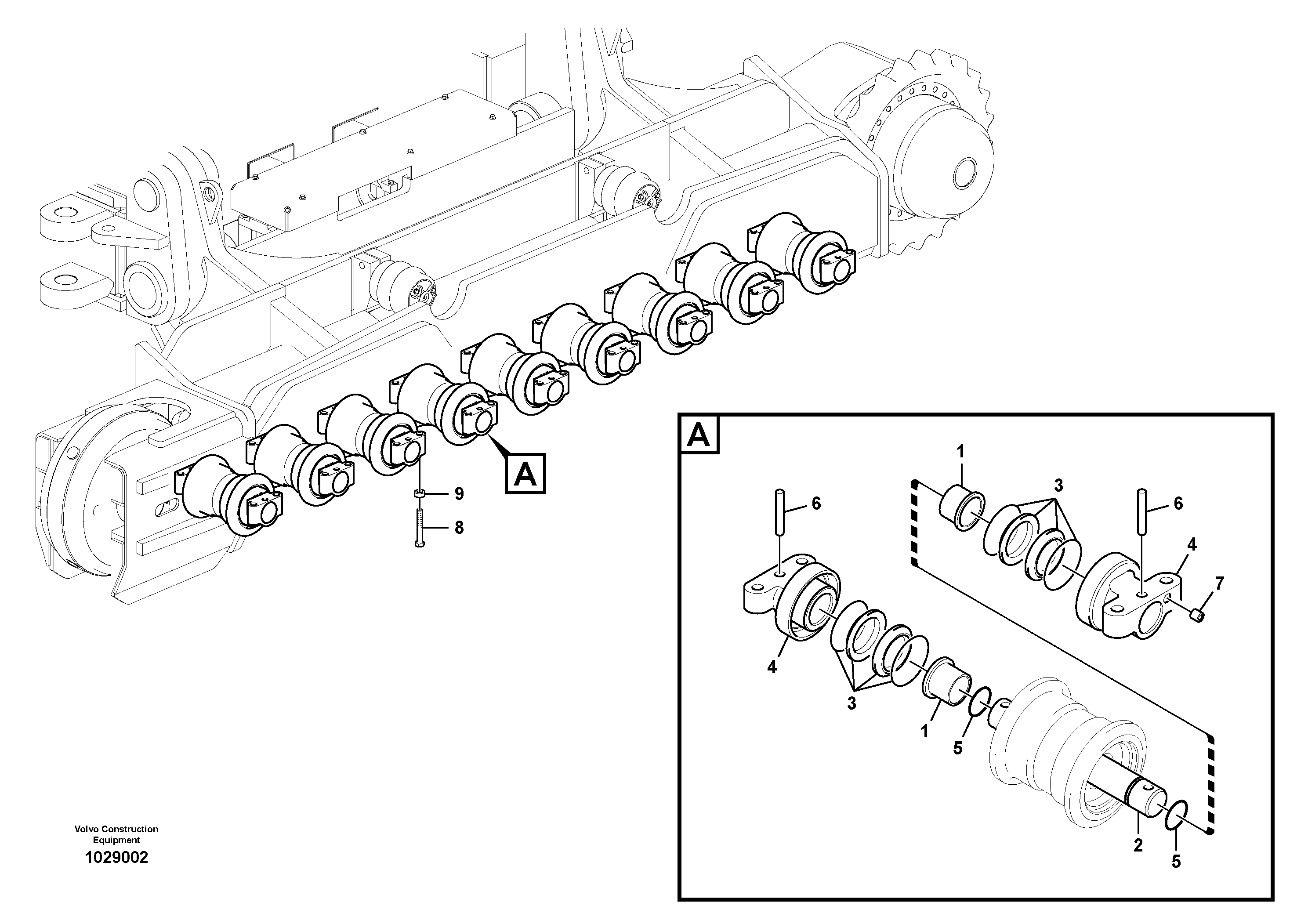 Схема запчастей Volvo PL4611 - 85196 Bottom roller 