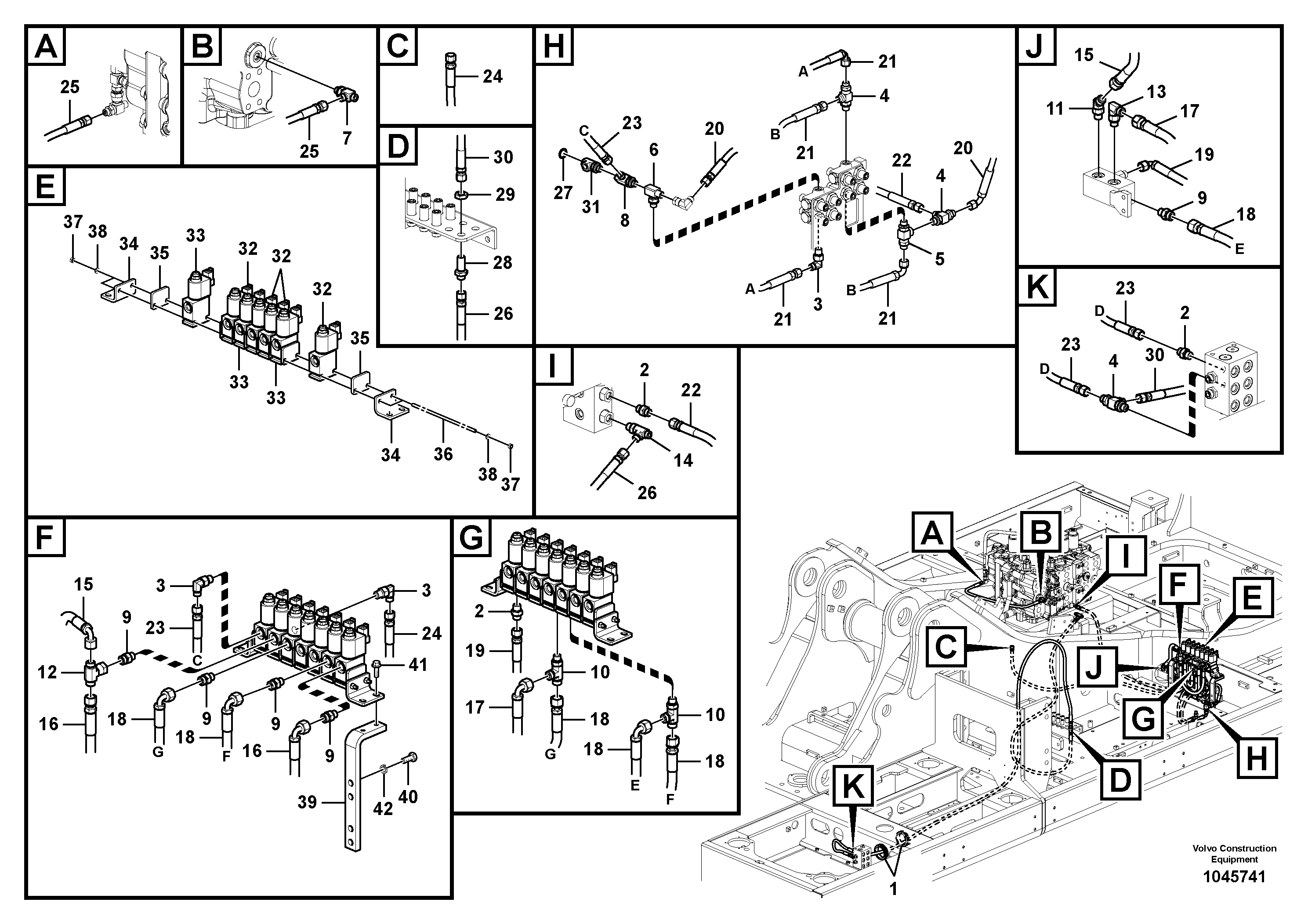 Схема запчастей Volvo PL4608 - 101996 Servo system, hammer and shear 