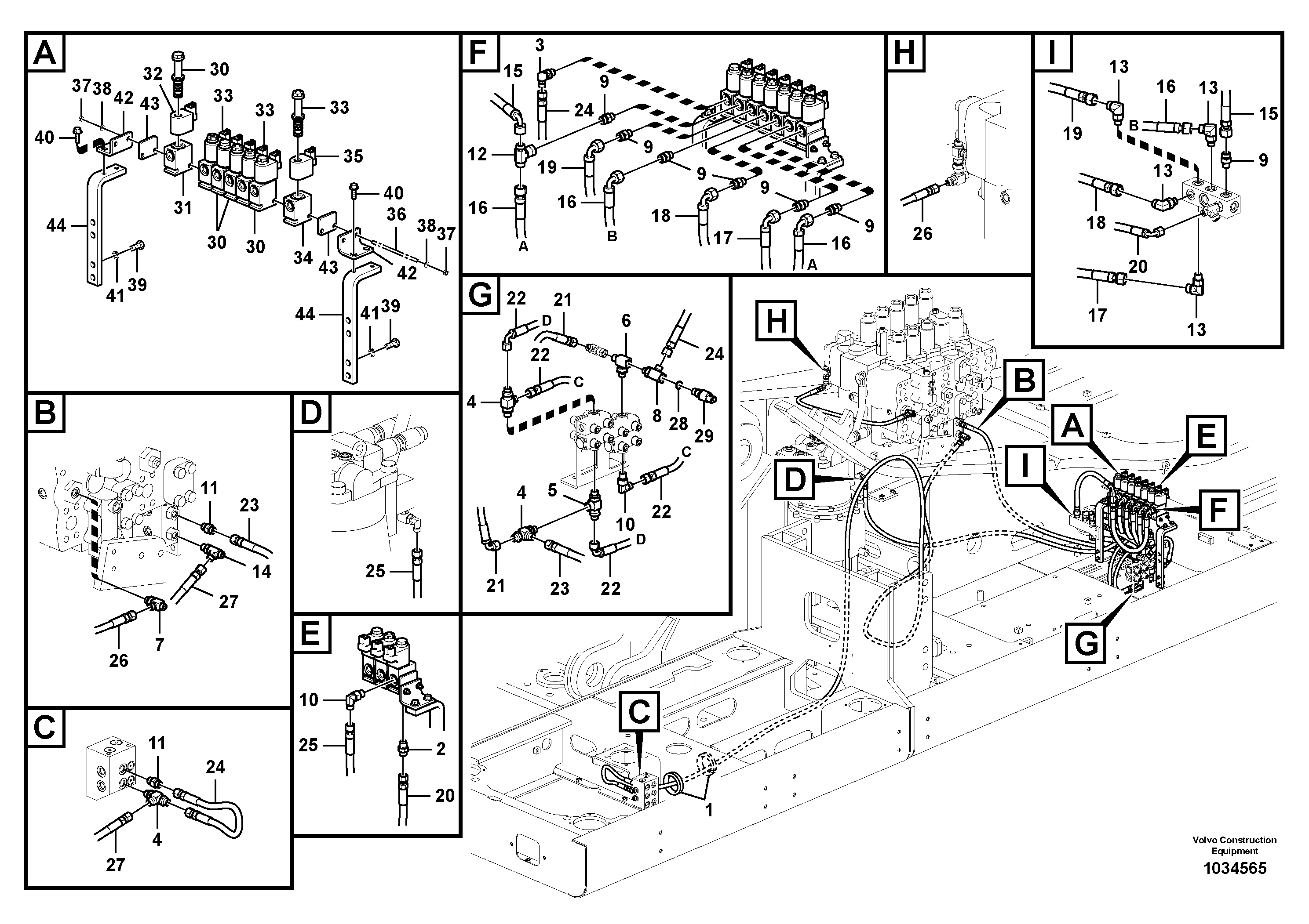 Схема запчастей Volvo PL4608 - 3956 Servo system, hammer and shear 