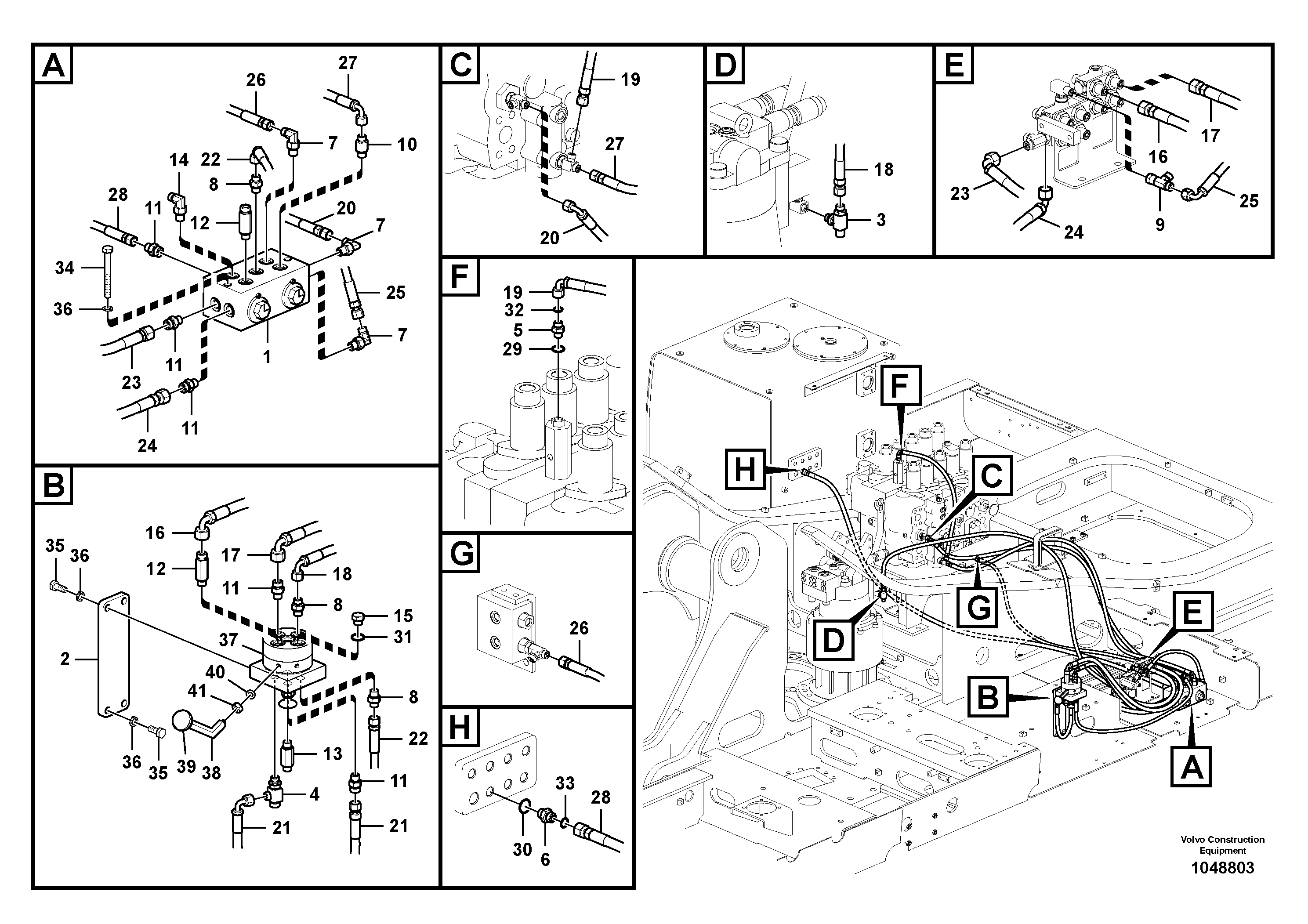 Схема запчастей Volvo PL4608 - 73156 Servo system, hammer and shear 