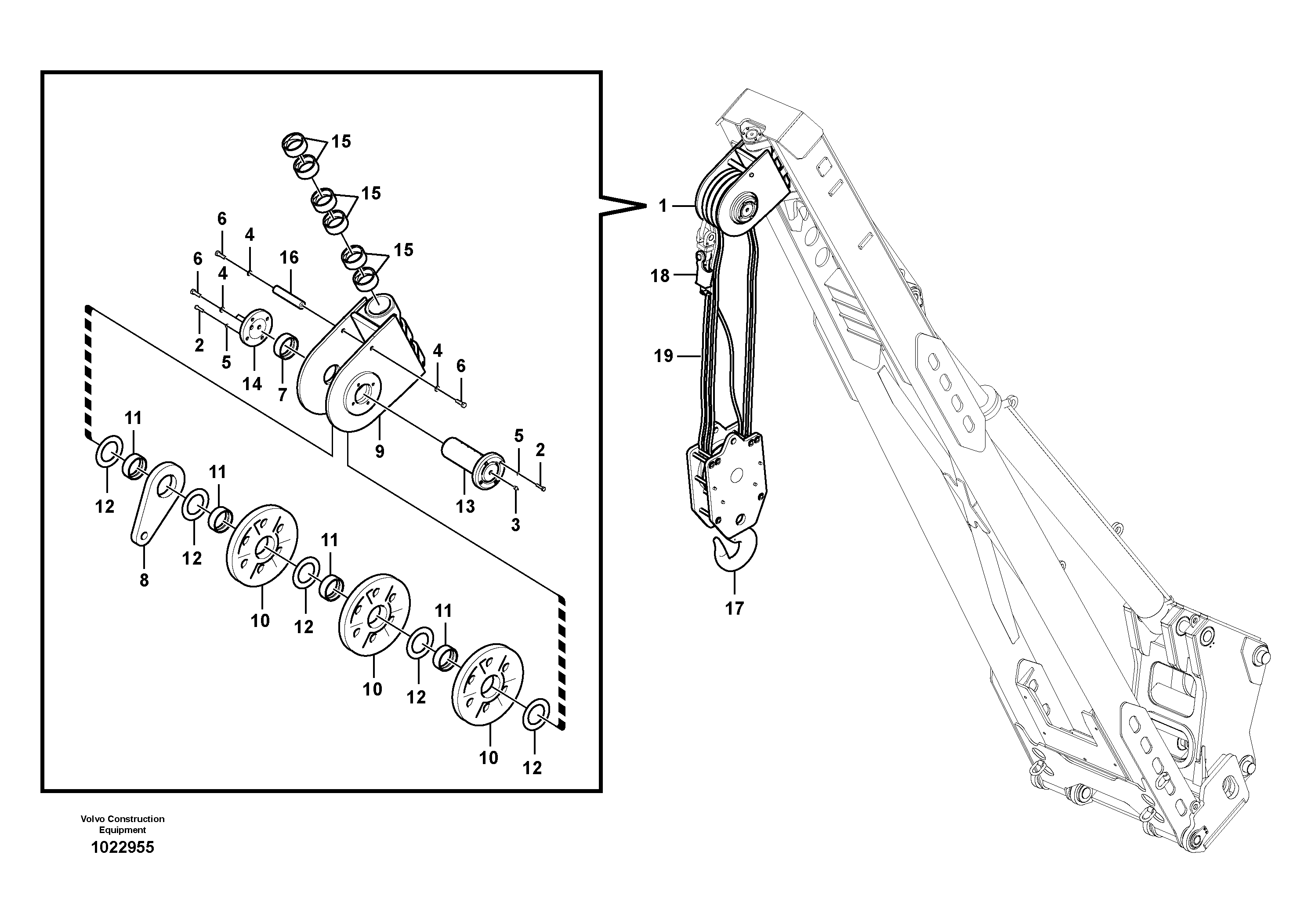 Схема запчастей Volvo PL4608 - 60945 Load block 