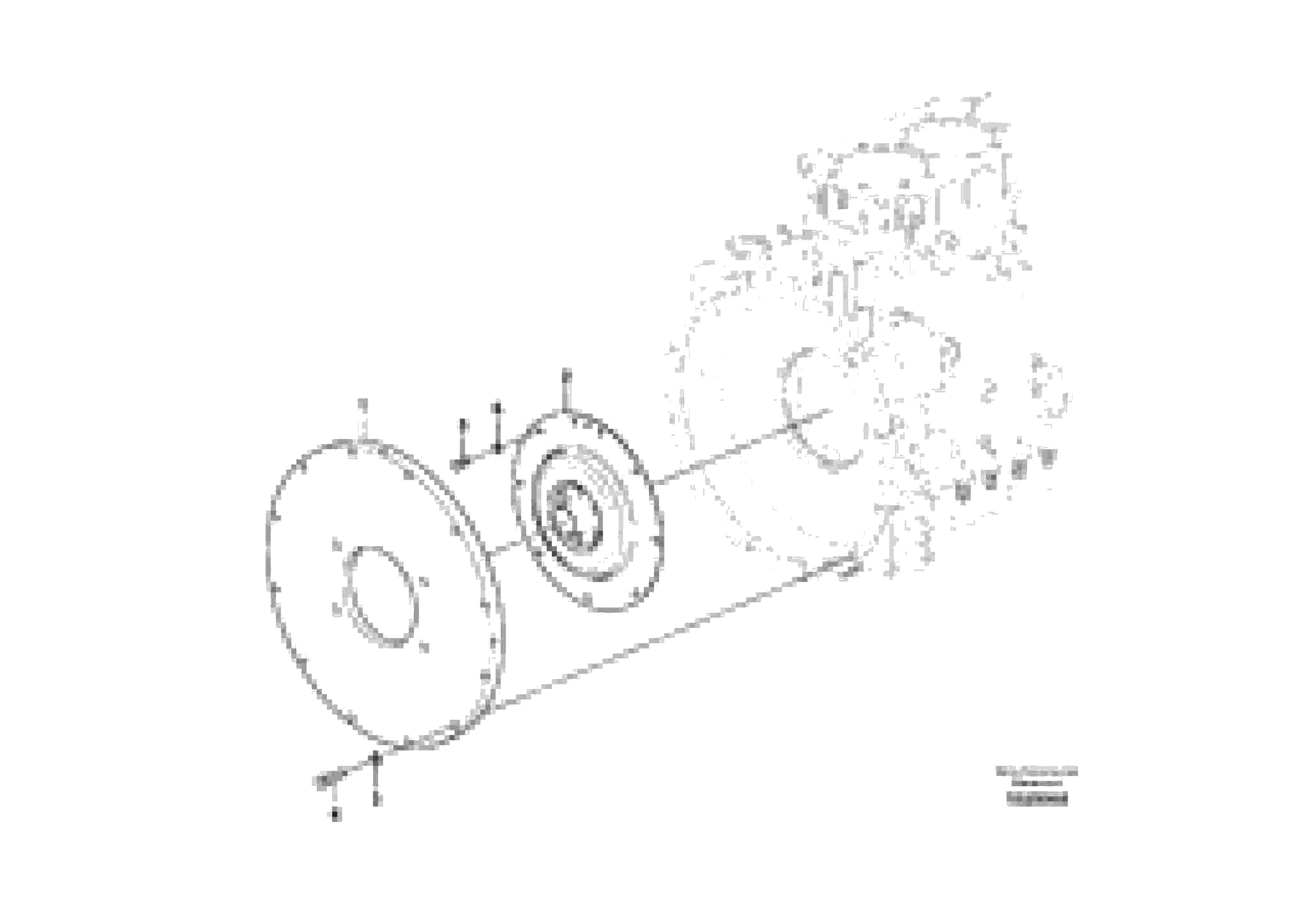 Схема запчастей Volvo PL4608 - 46497 Pump gearbox with assembling parts 