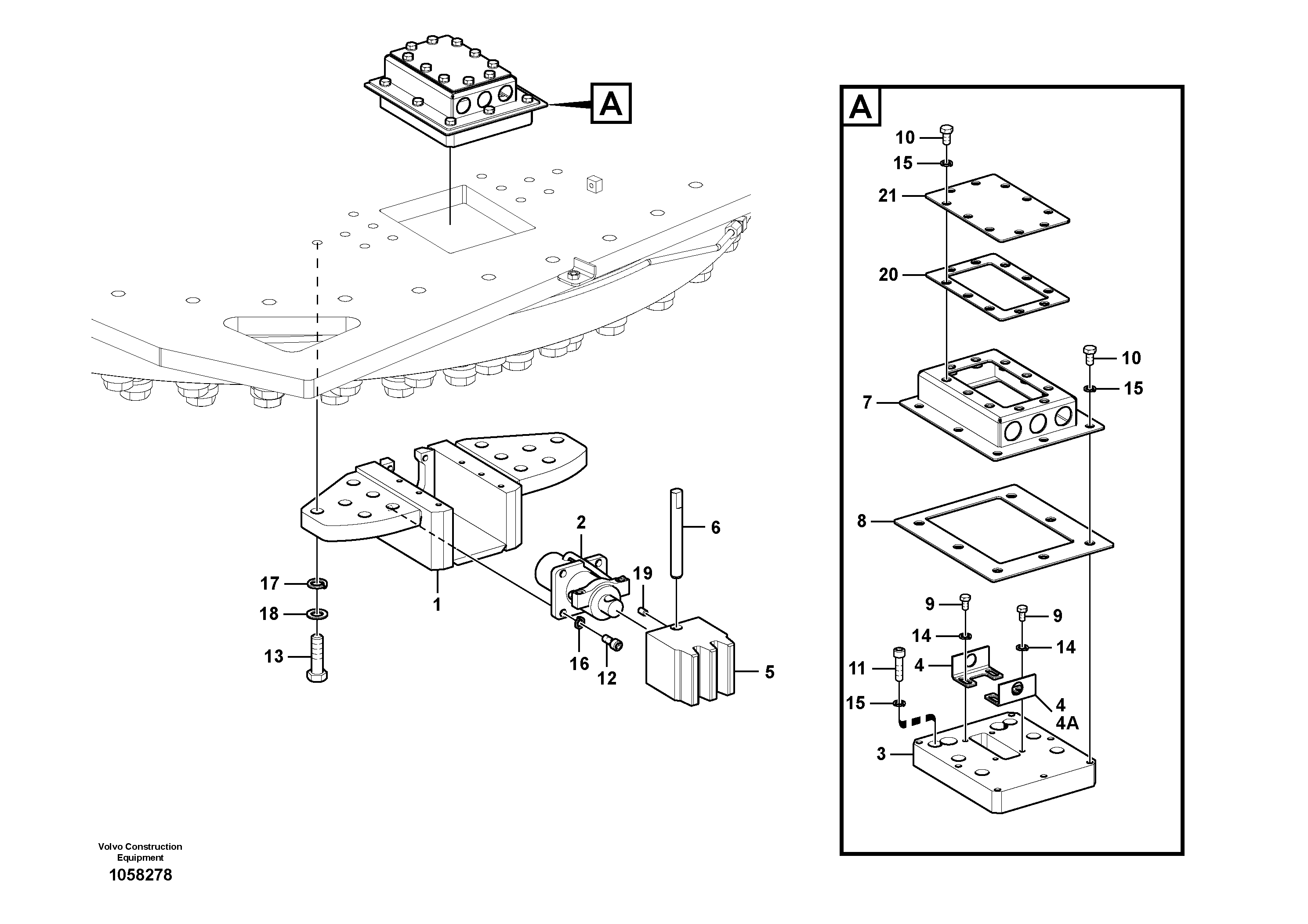 Схема запчастей Volvo PL4608 - 97388 Swing system 