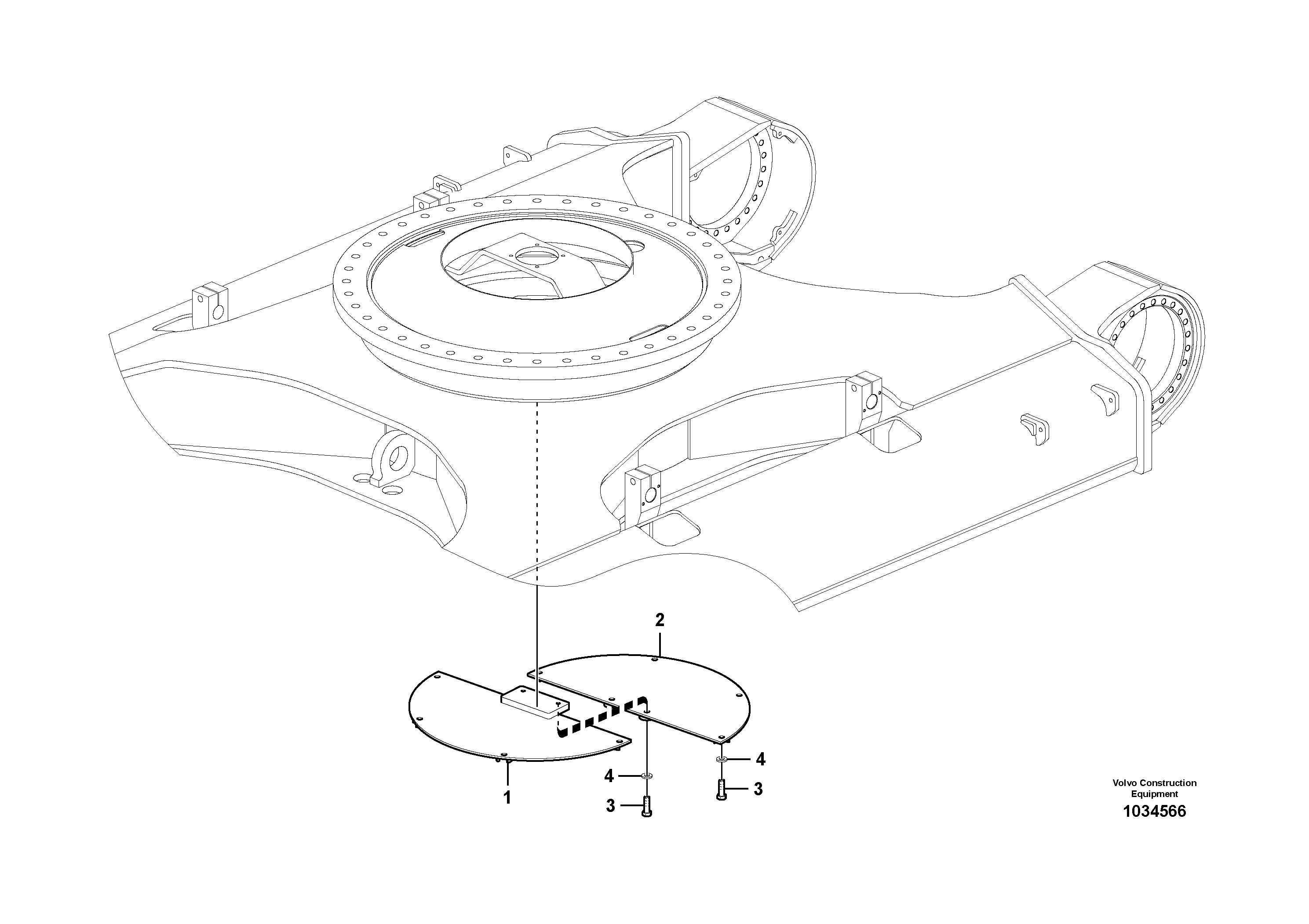 Схема запчастей Volvo PL4608 - 40612 Protecting plate 