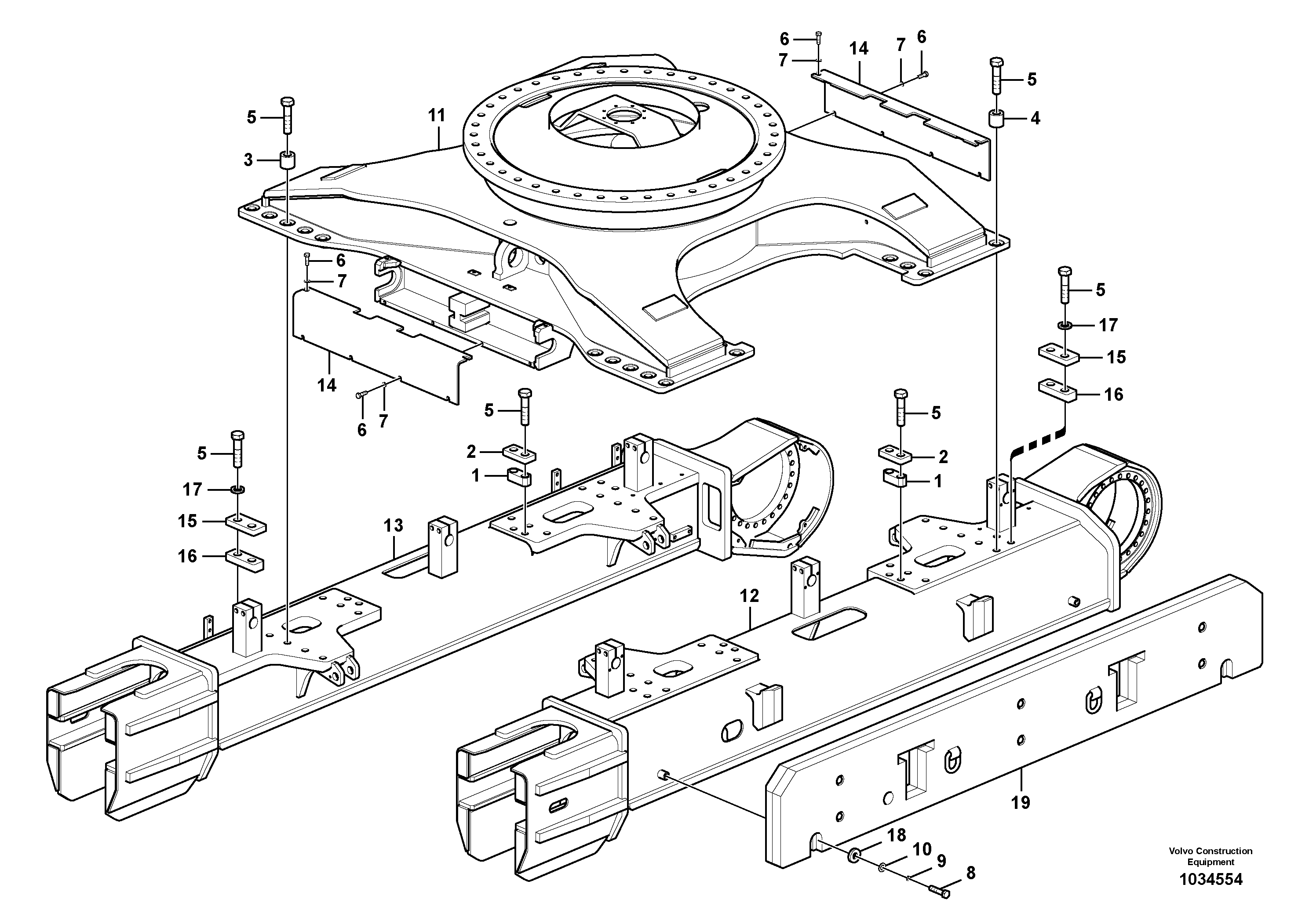 Схема запчастей Volvo PL4608 - 81139 Undercarriage Frame, Retractable 