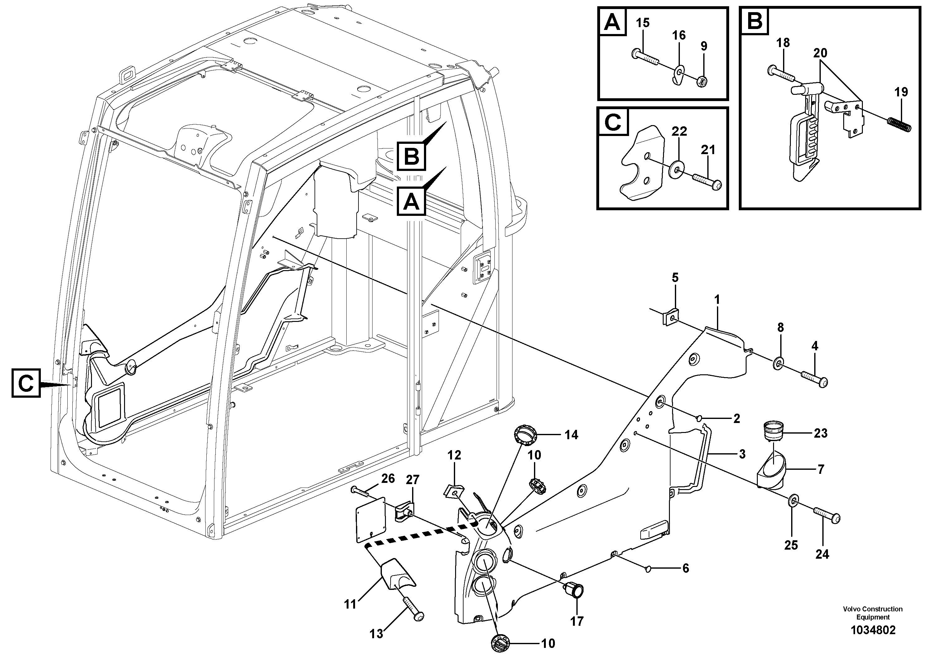 Схема запчастей Volvo PL4608 - 130 Interior components 