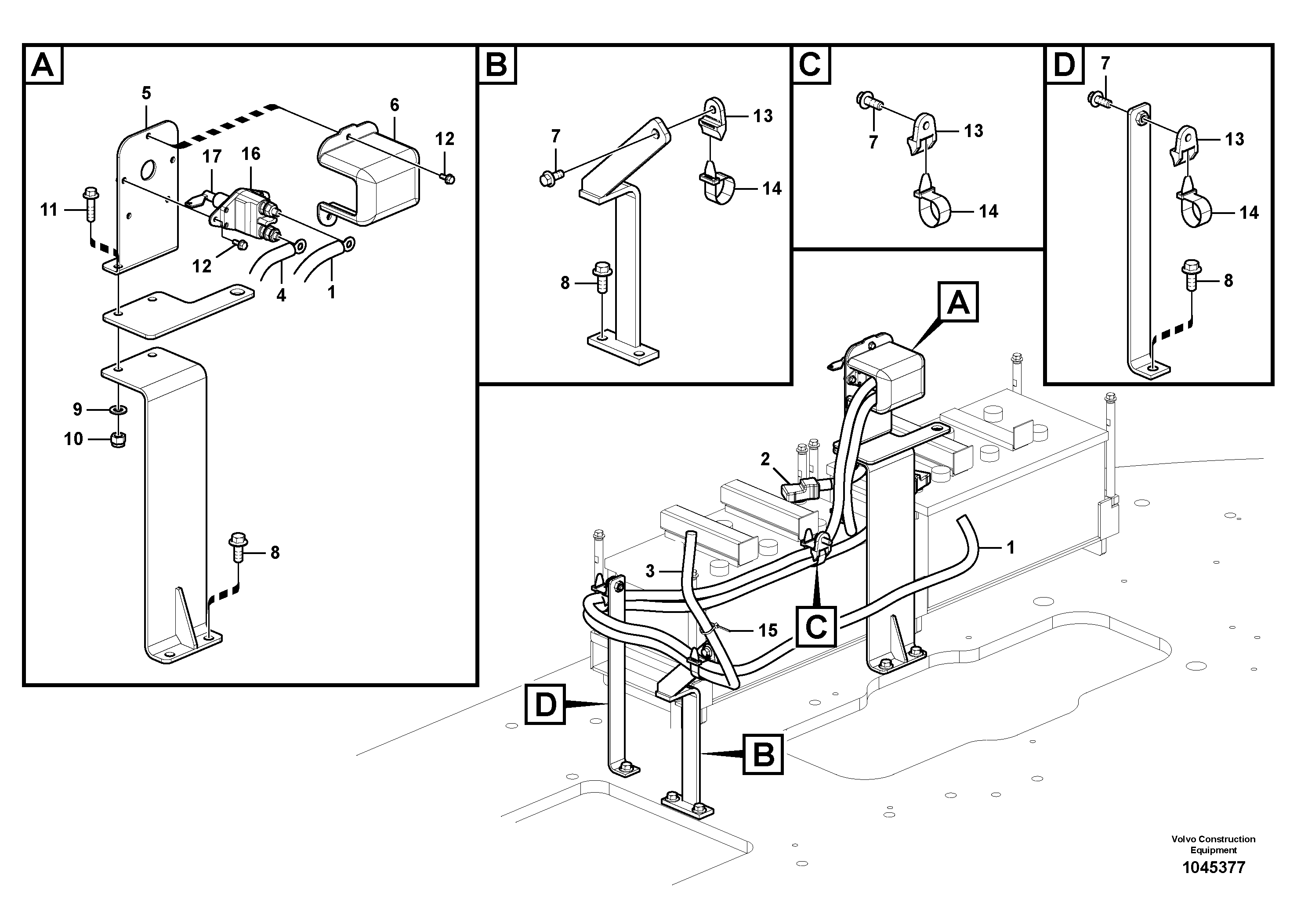 Схема запчастей Volvo FB2800C - 67351 Cables, battery 