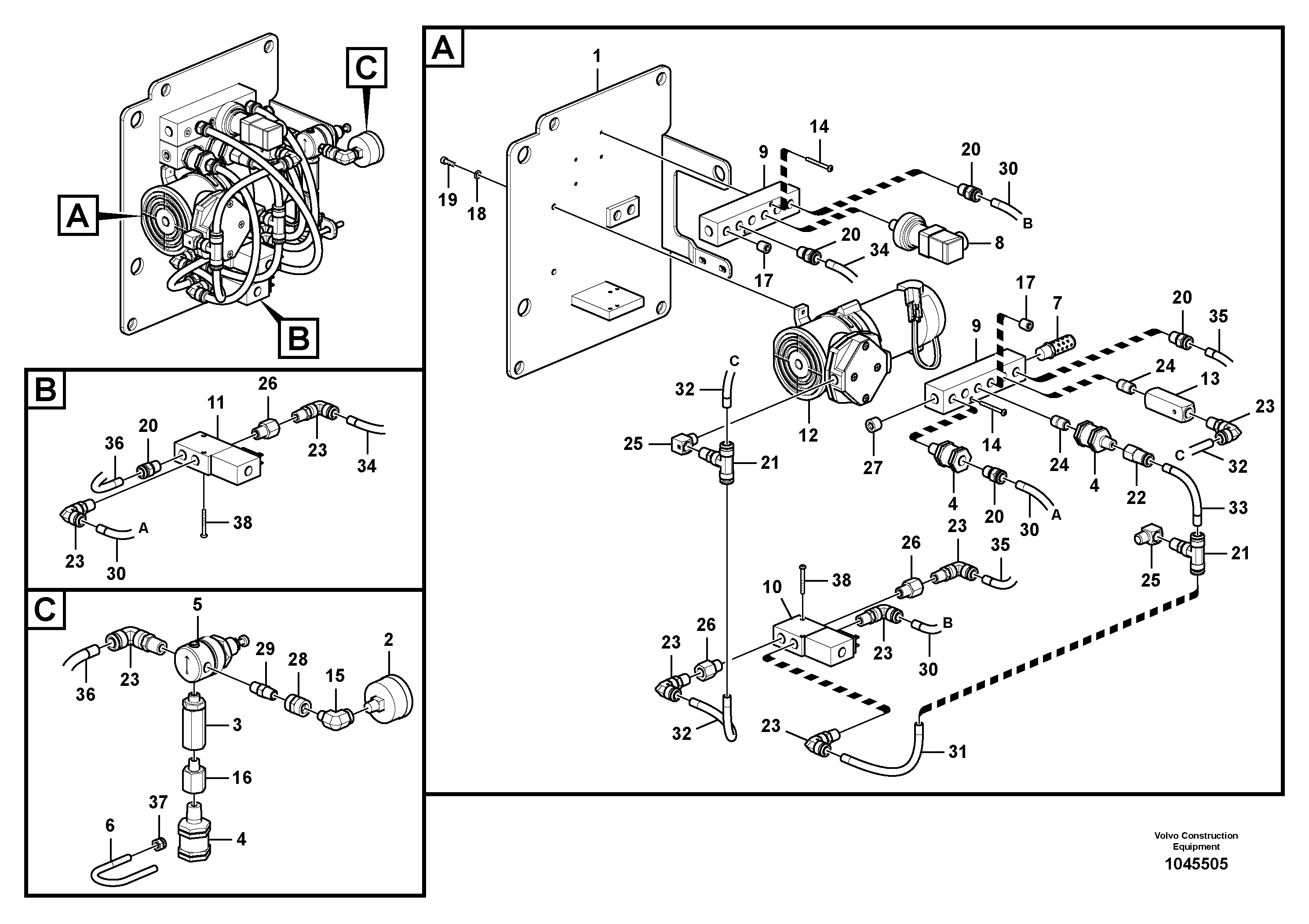 Схема запчастей Volvo FB2800C - 96480 Vacuum pump 