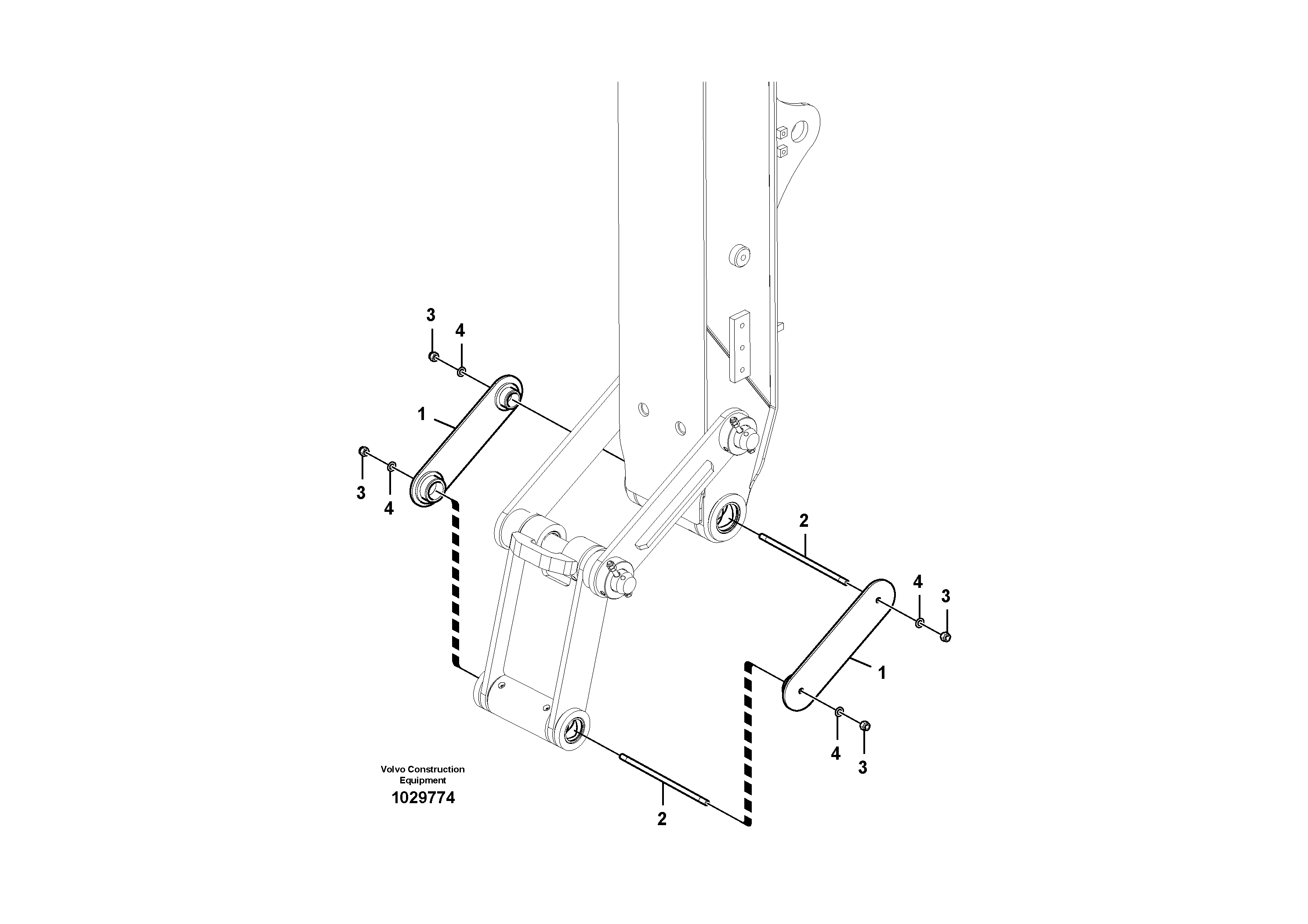 Схема запчастей Volvo FB2800C - 76237 Links to connecting rod 