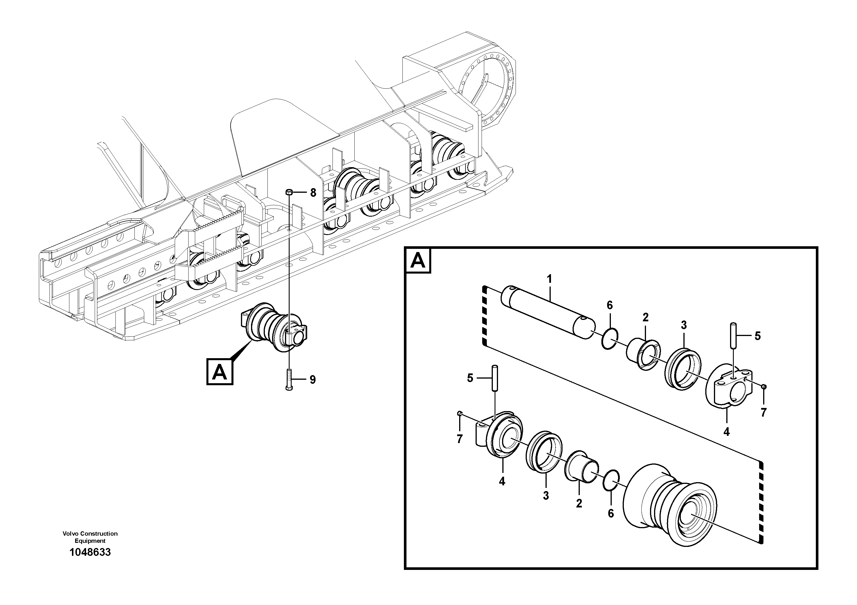 Схема запчастей Volvo FBR2800C - 67433 Bottom roller 