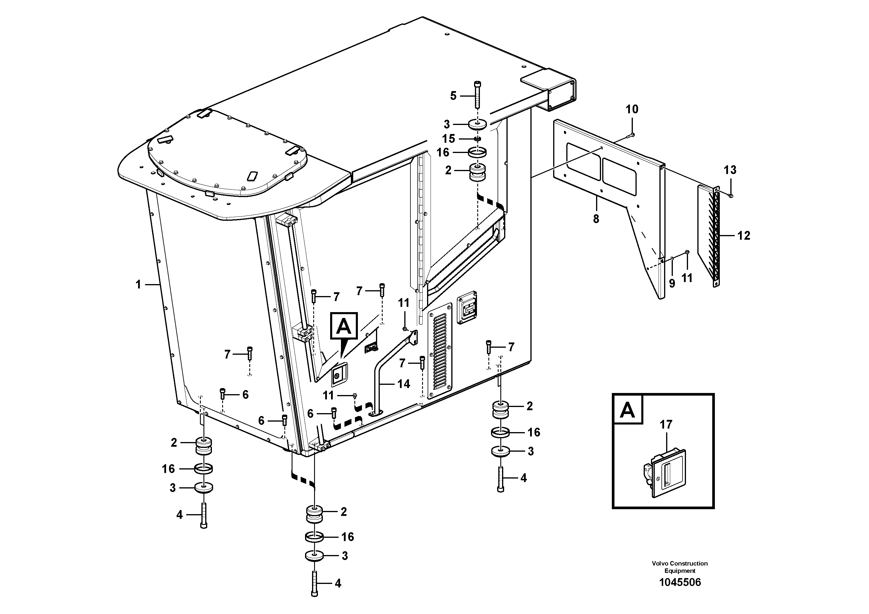 Схема запчастей Volvo FBR2800C - 67808 Cab mount 