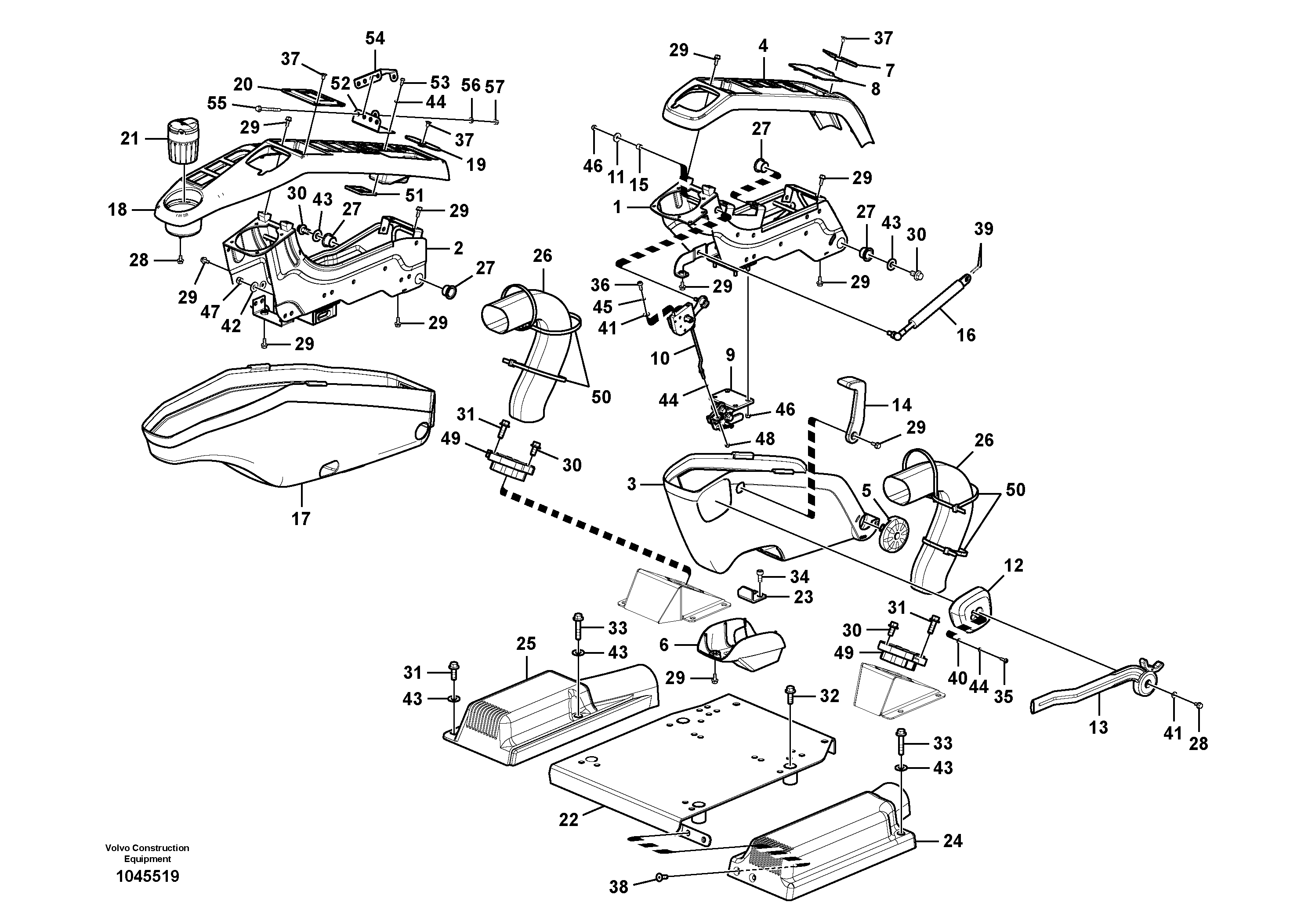 Схема запчастей Volvo FBR2800C - 75838 Instrument panel, control panel 