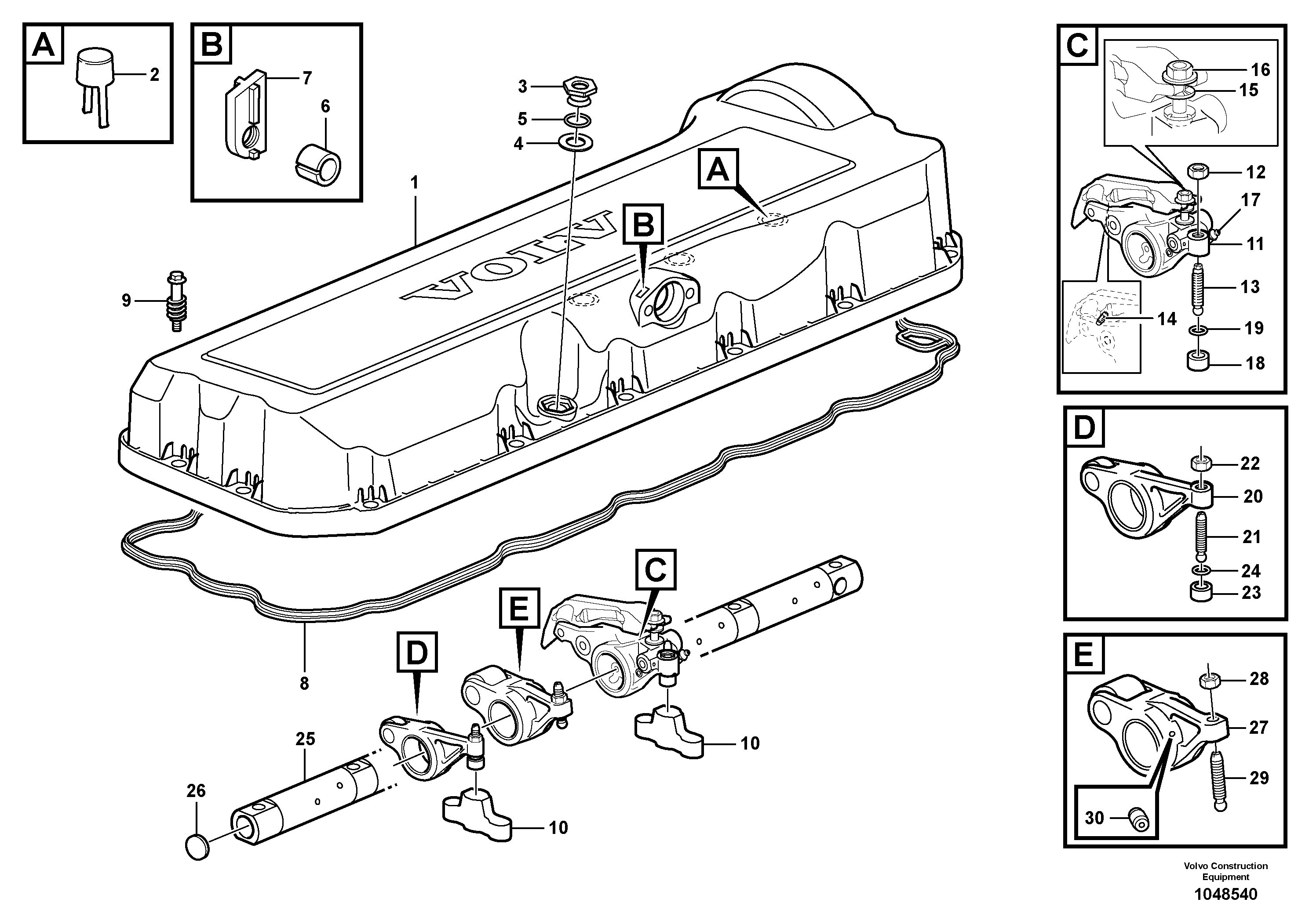 Схема запчастей Volvo FBR2800C - 71914 Valve mechanism 