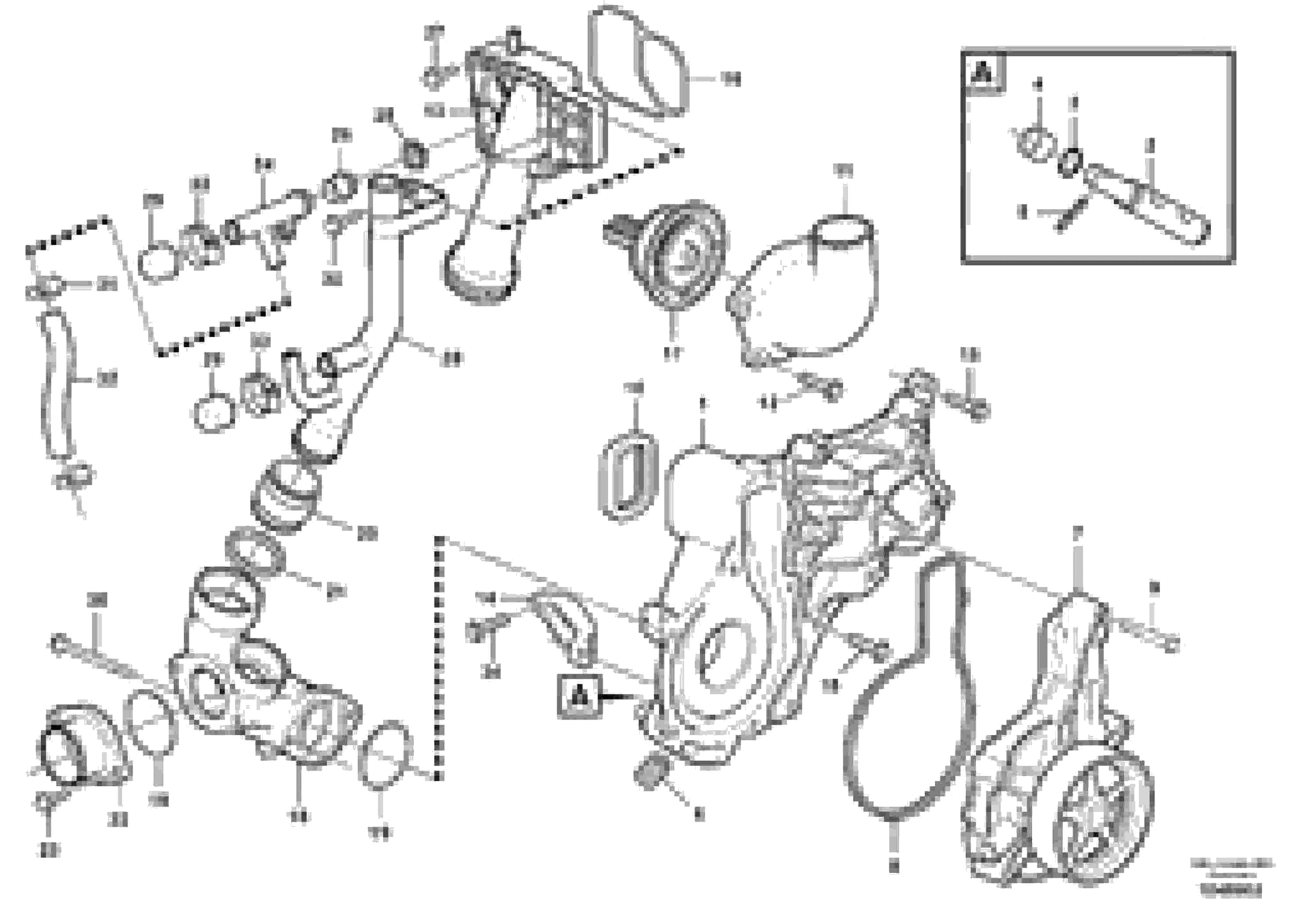 Схема запчастей Volvo FBR2800C - 83918 Water pump and thermostat housing 