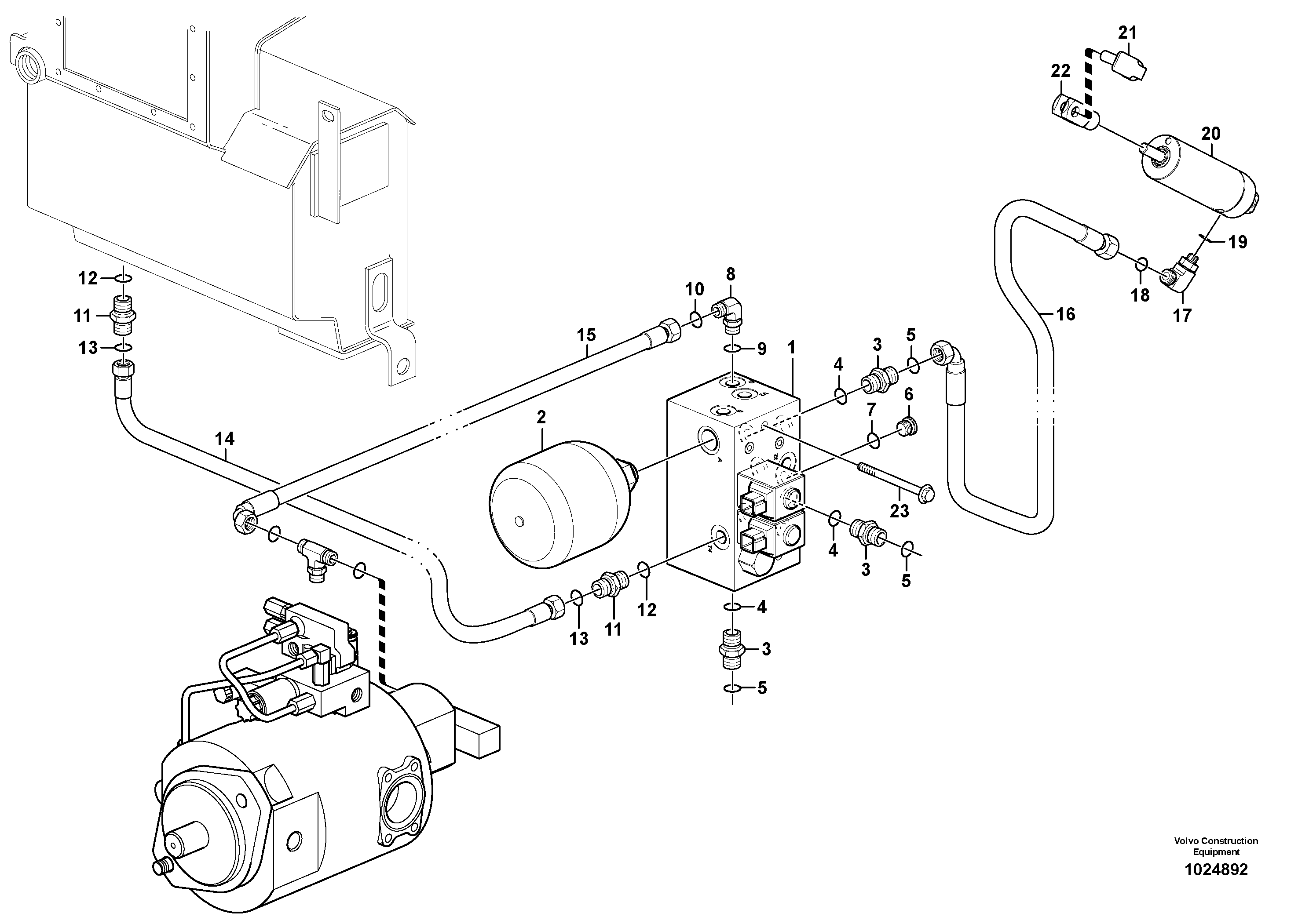 Схема запчастей Volvo BL70 - 1640 Pressure limiting valve BL70