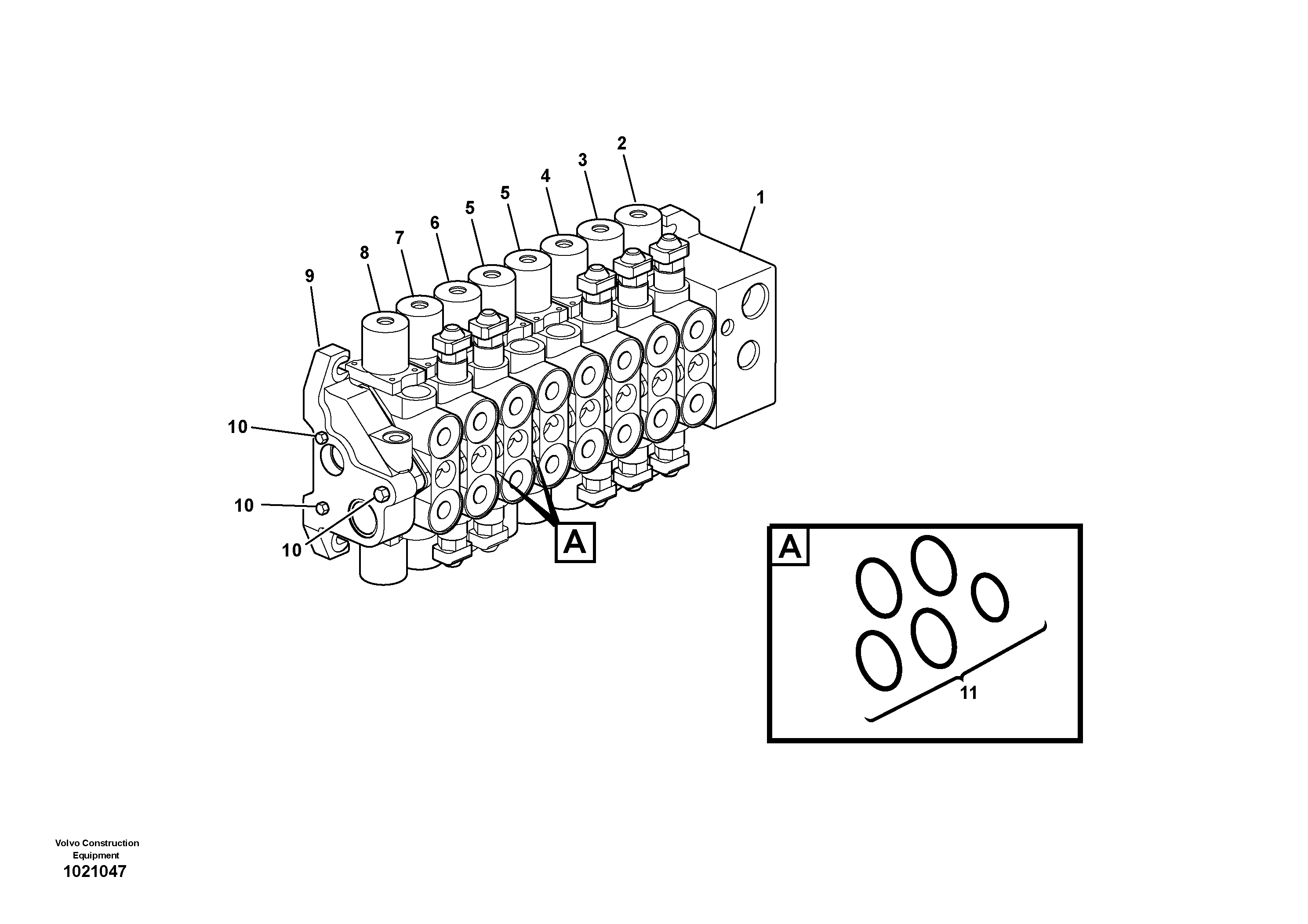 Схема запчастей Volvo BL70 - 39541 Valve body BL70