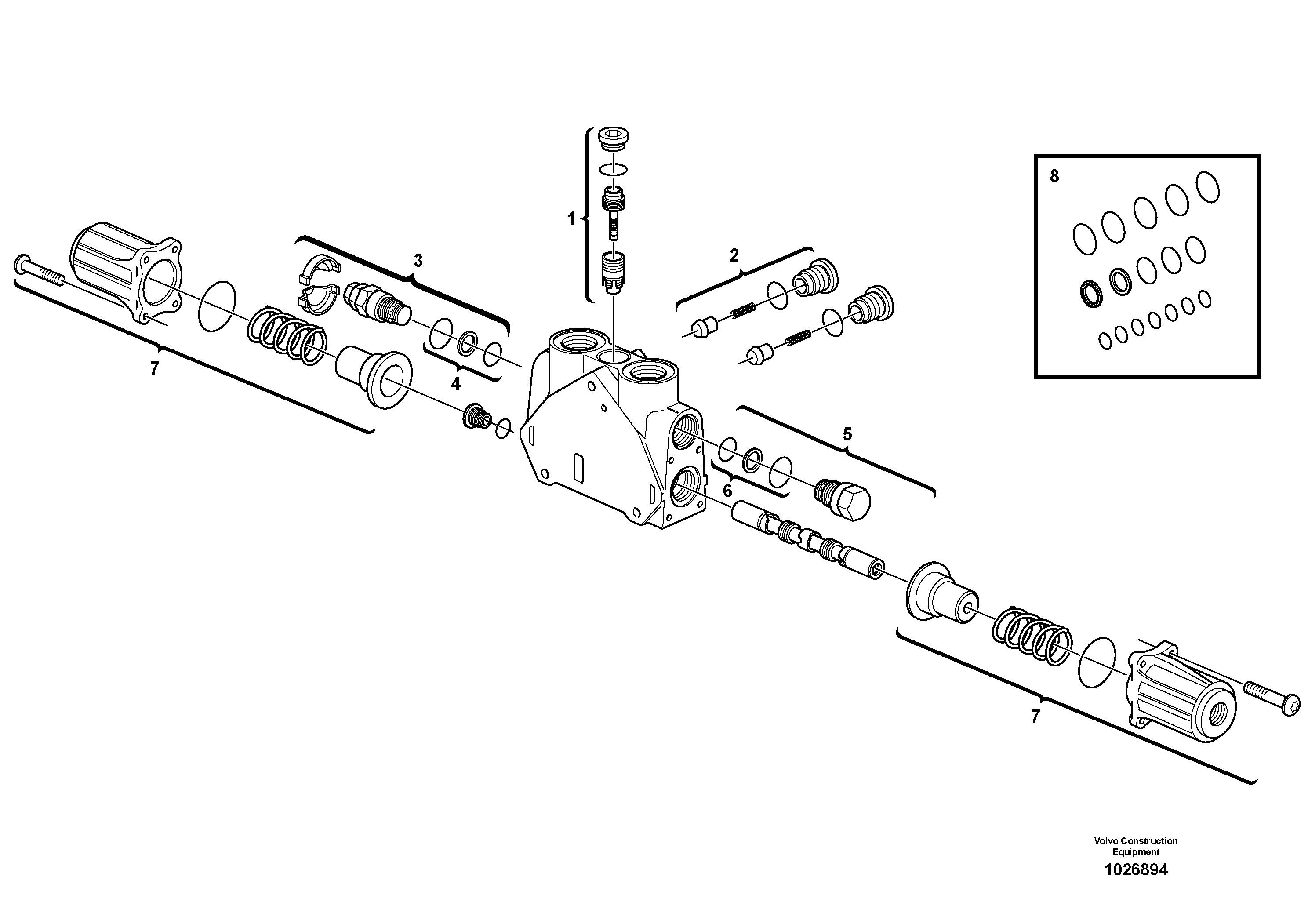 Схема запчастей Volvo BL70 - 40511 Valve section BL70