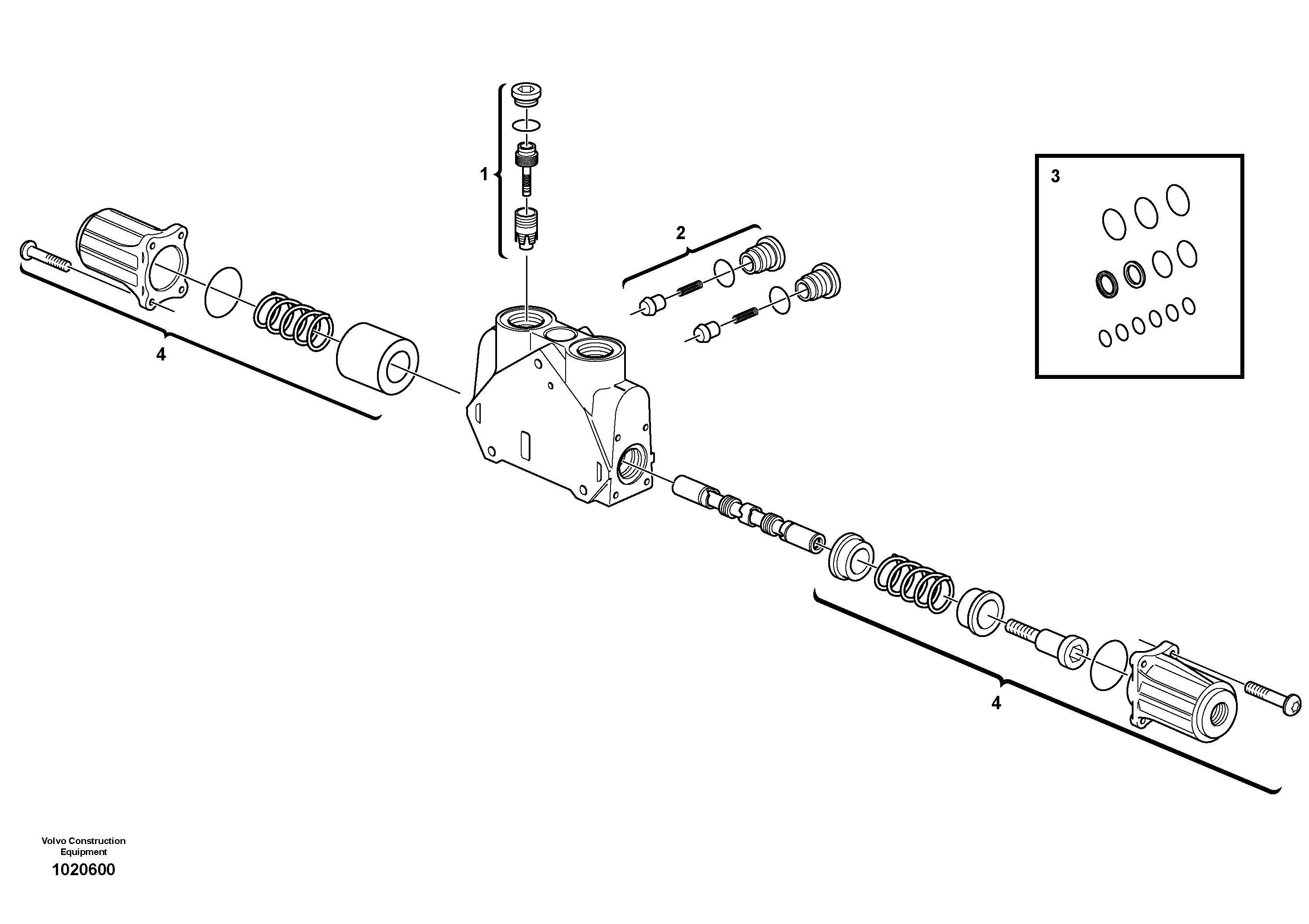 Схема запчастей Volvo BL70 - 40513 Valve section BL70