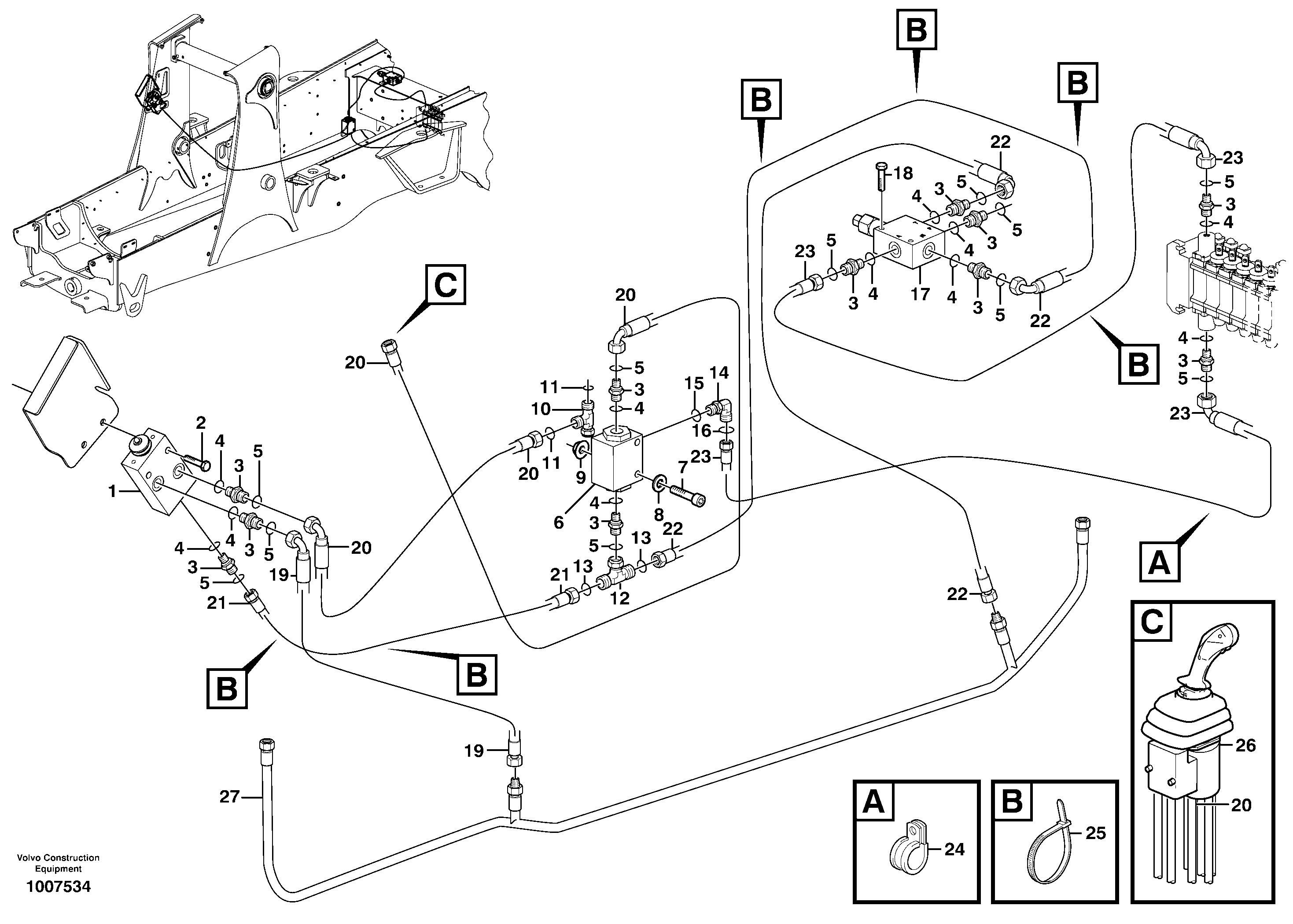 Схема запчастей Volvo BL70 - 40514 Pressure limiting valve BL70