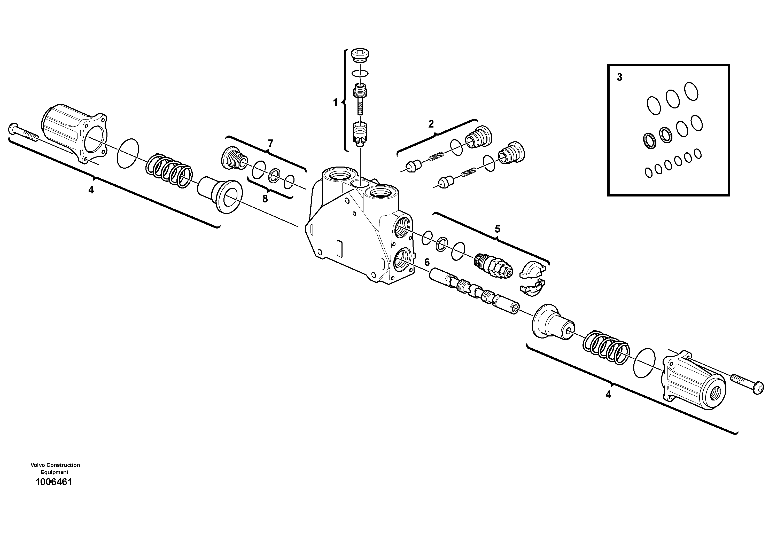 Схема запчастей Volvo BL70 - 86229 Valve section BL70