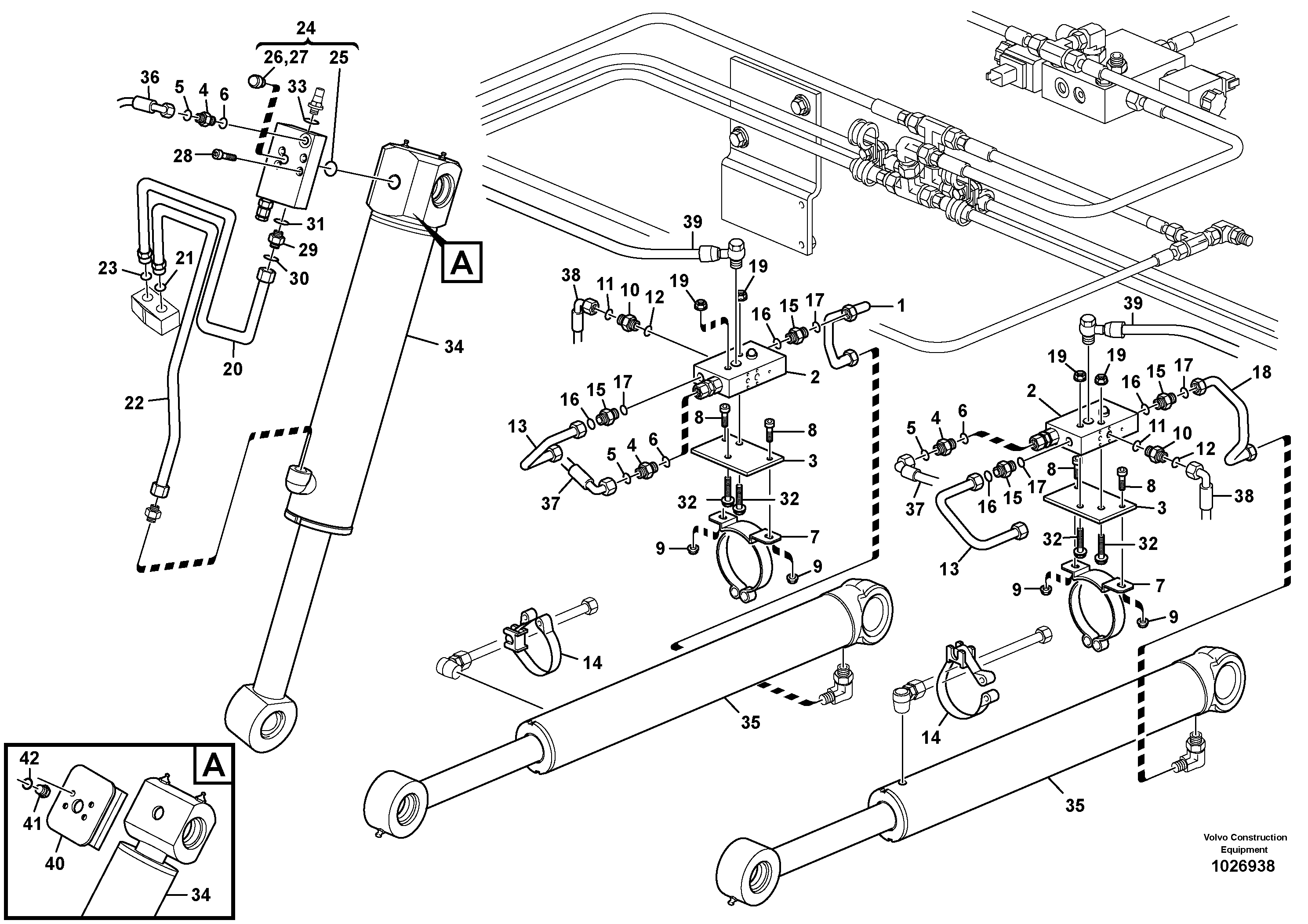 Схема запчастей Volvo BL70 - 90729 Safety valve loader BL70